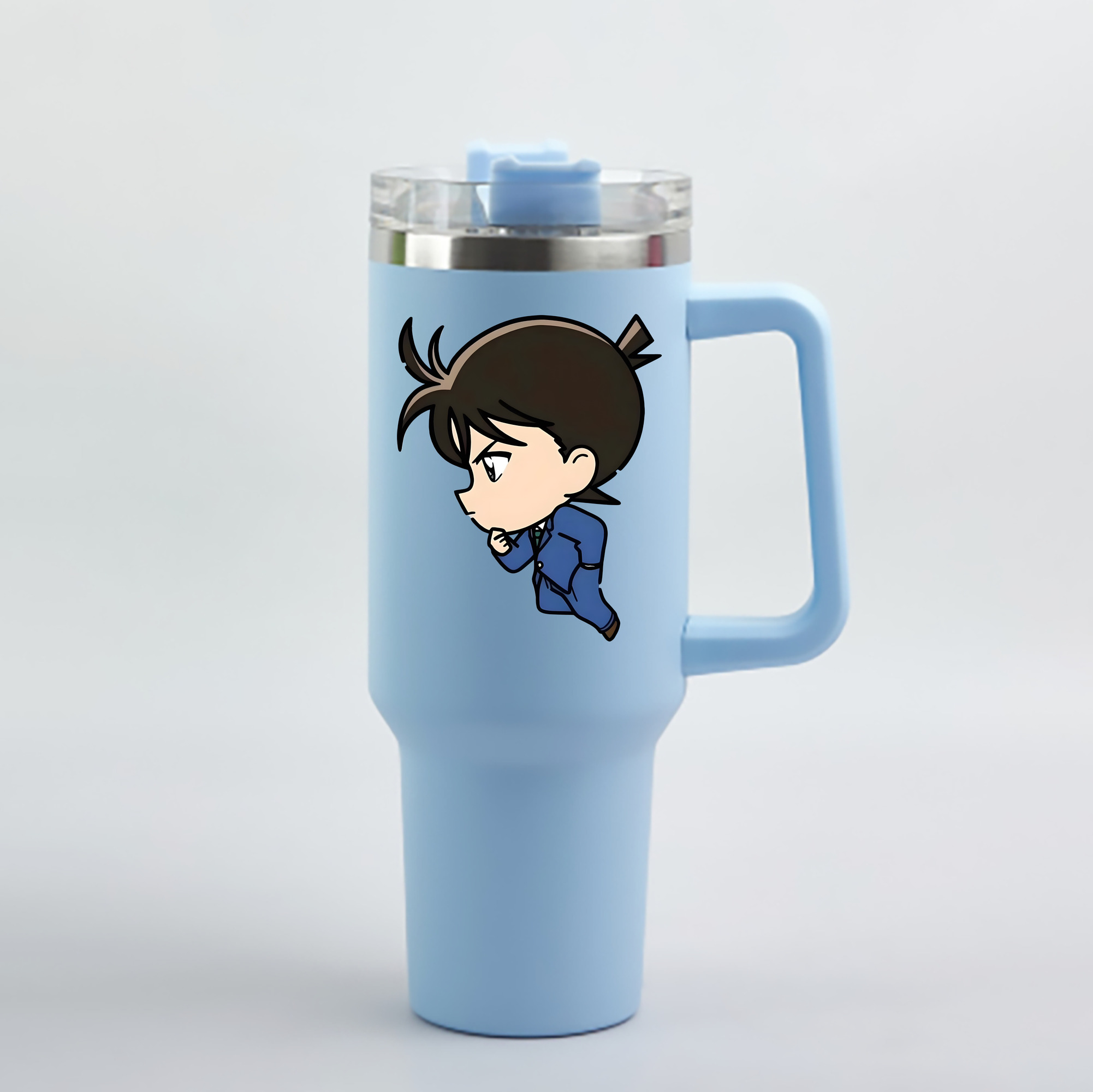 （画像用） 名探偵コナン 江戸川 コナン Detective Conan Conan Edogawa 1200mL車用タンブラー - クリスタルステッカー（プラスチックストロー付き）