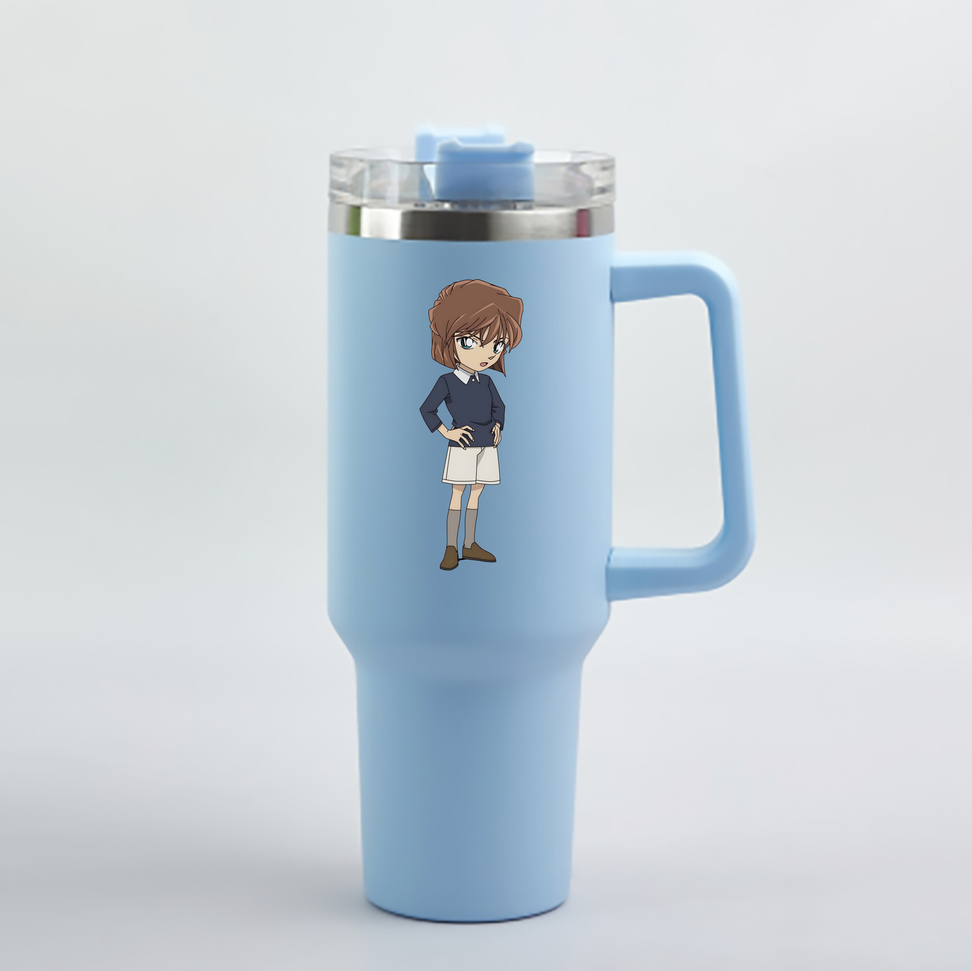 （画像用） 名探偵コナン 灰原 哀 はいばら あい Detective Conan Anita Hailey、Vi Graythorn Haibara Ai 1200mL車用タンブラー - クリスタルステッカー（プラスチックストロー付き）