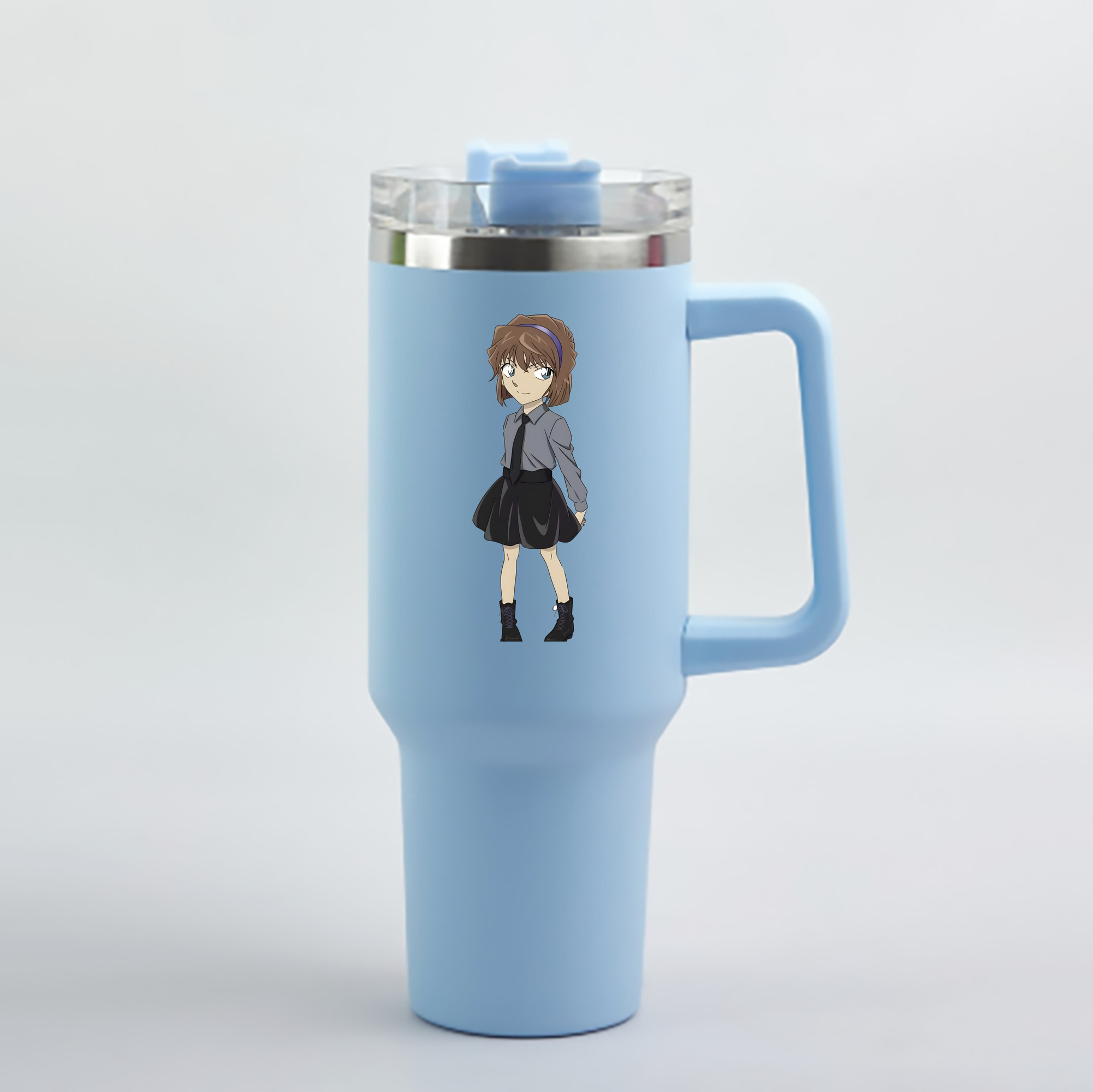 （画像用） 名探偵コナン 灰原 哀 はいばら あい Detective Conan Anita Hailey、Vi Graythorn Haibara Ai 1200mL車用タンブラー - クリスタルステッカー（プラスチックストロー付き）