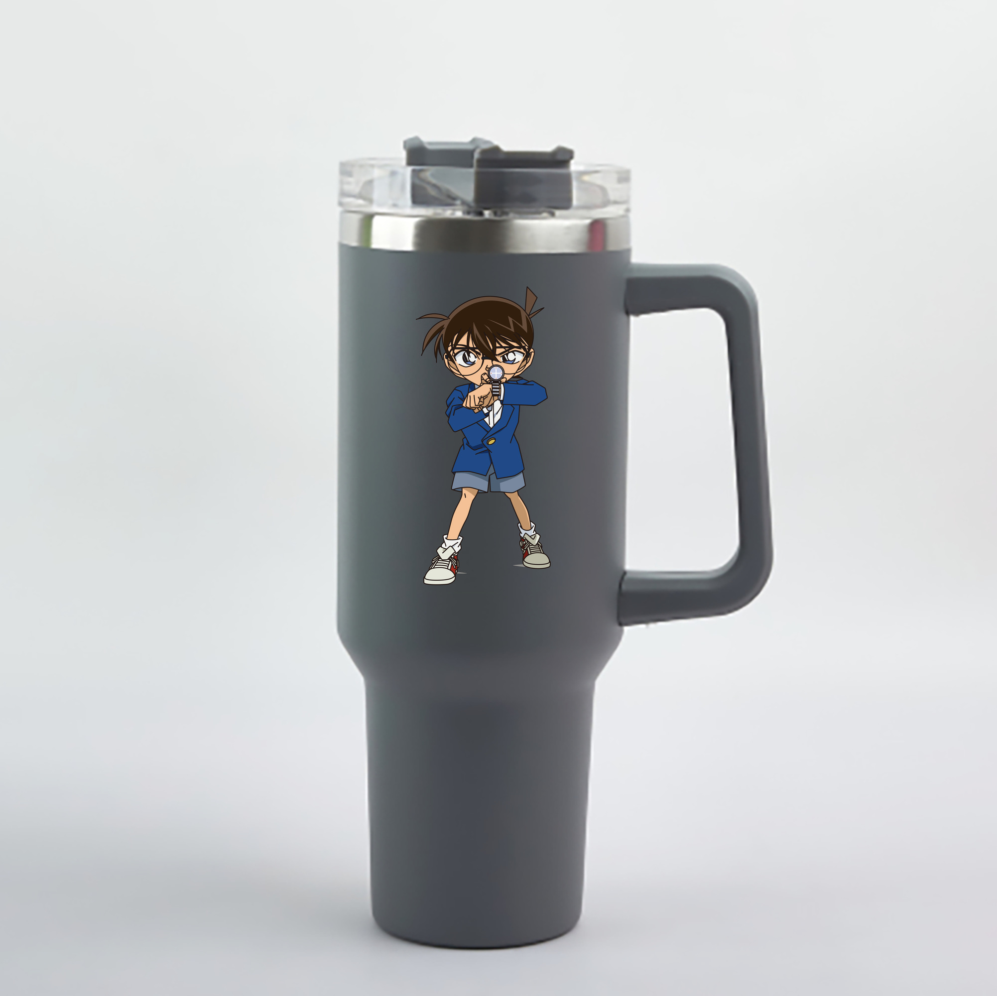 （画像用） 名探偵コナン 江戸川 コナン Detective Conan Conan Edogawa 1200mL車用タンブラー - クリスタルステッカー（プラスチックストロー付き）