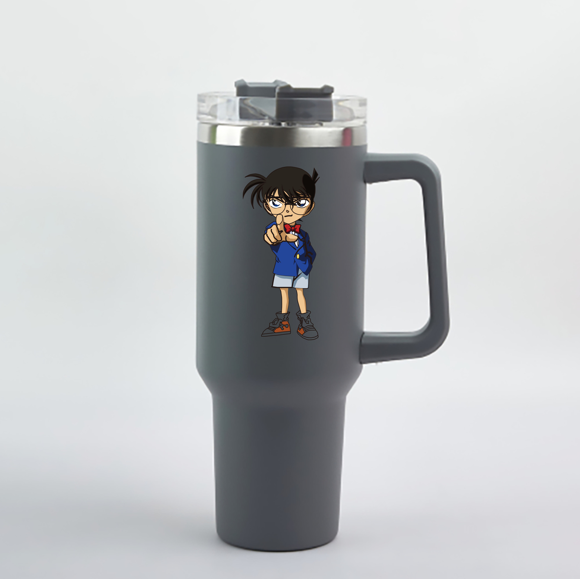（画像用） 名探偵コナン 江戸川 コナン Detective Conan Conan Edogawa 1200mL車用タンブラー - クリスタルステッカー（プラスチックストロー付き）