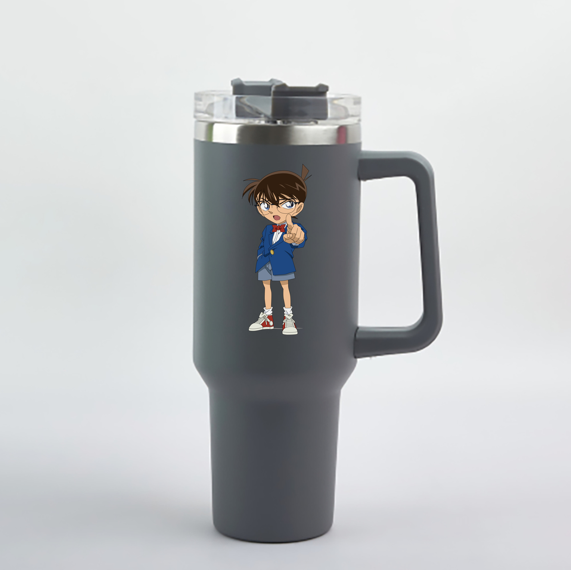 （画像用） 名探偵コナン 江戸川 コナン Detective Conan Conan Edogawa 1200mL車用タンブラー - クリスタルステッカー（プラスチックストロー付き）