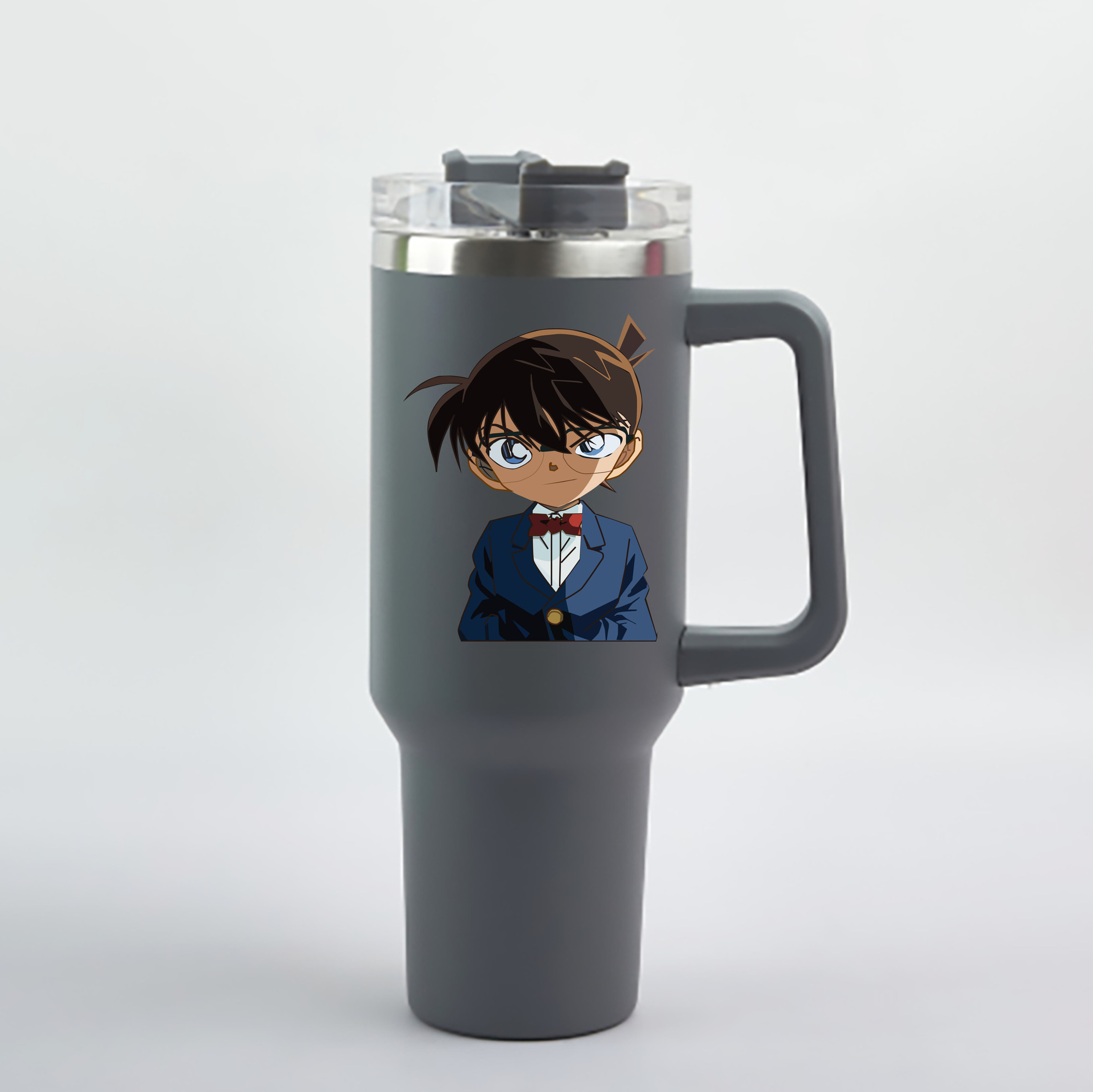 （画像用） 名探偵コナン 江戸川 コナン Detective Conan Conan Edogawa 1200mL車用タンブラー - クリスタルステッカー（プラスチックストロー付き）