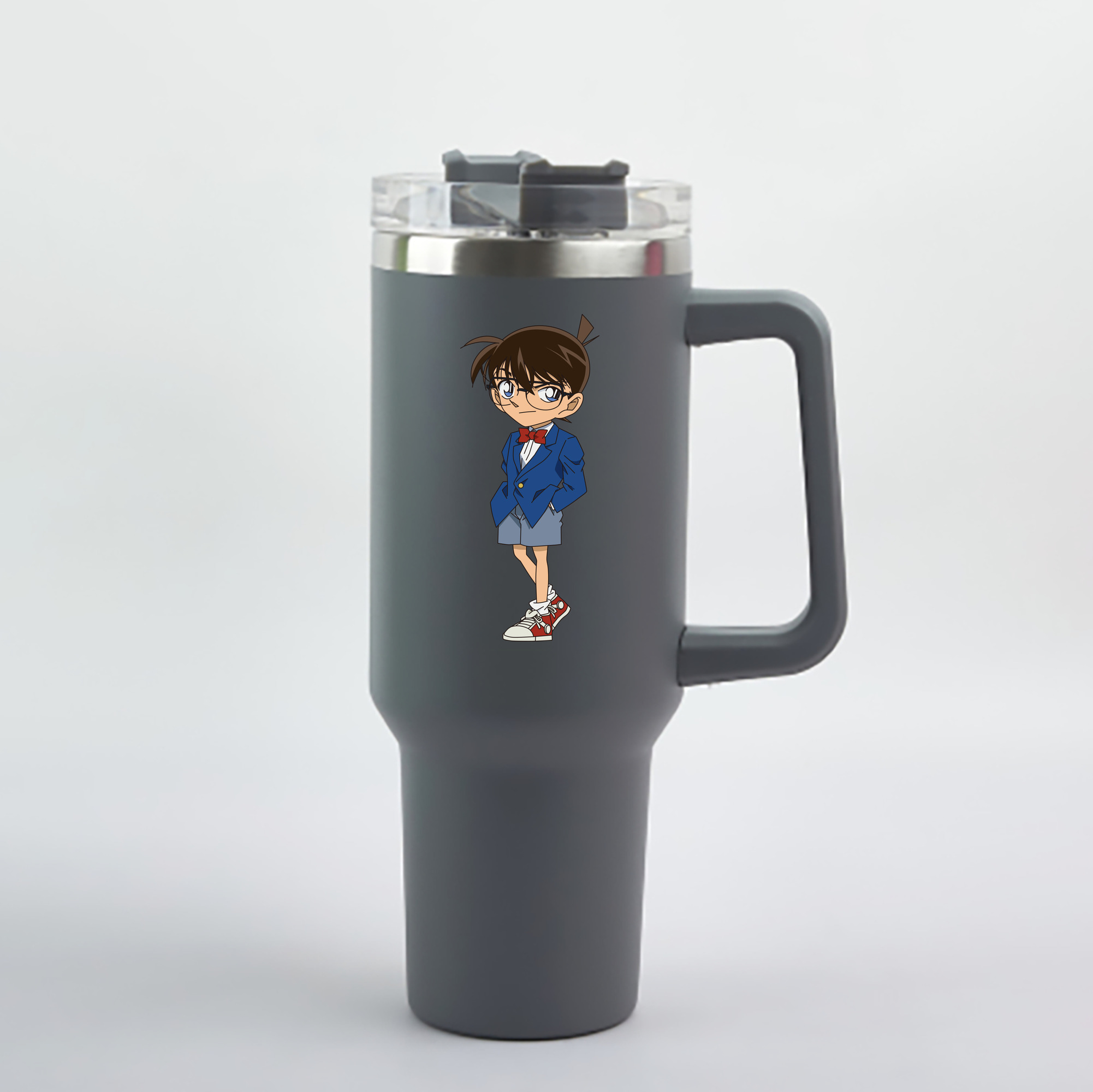 （画像用） 名探偵コナン 江戸川 コナン Detective Conan Conan Edogawa 1200mL車用タンブラー - クリスタルステッカー（プラスチックストロー付き）