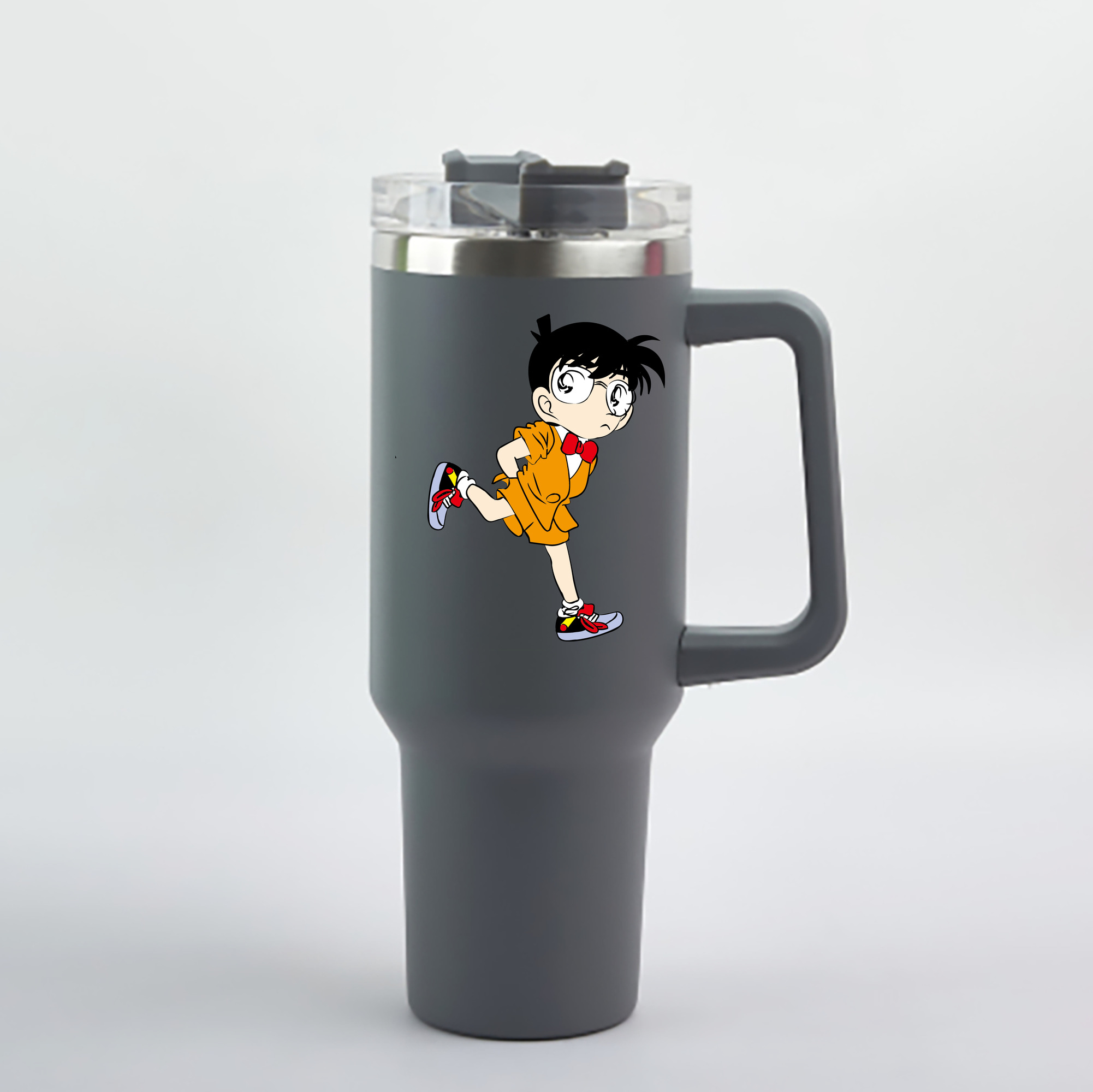 （画像用） 名探偵コナン 江戸川 コナン Detective Conan Conan Edogawa 1200mL車用タンブラー - クリスタルステッカー（プラスチックストロー付き）