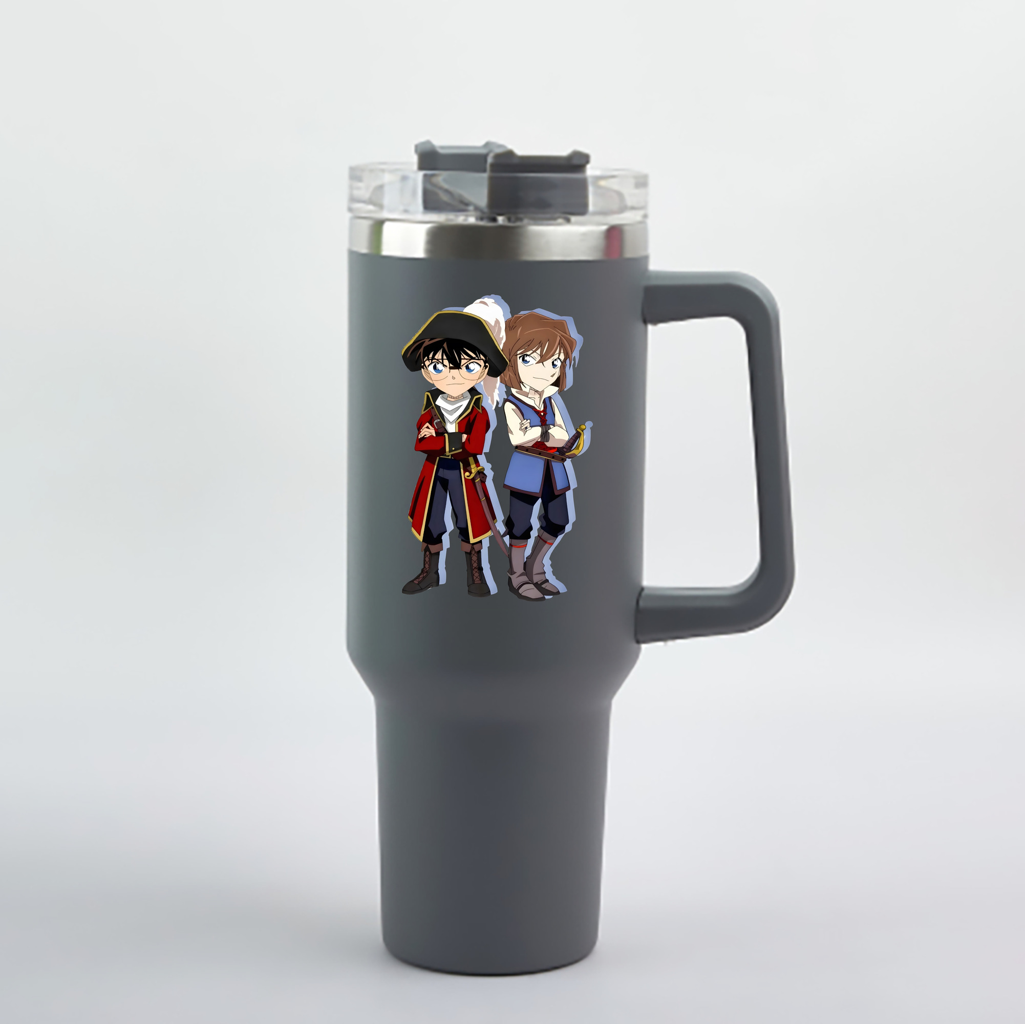 （画像用） 名探偵コナン 灰原 哀 はいばら あい Detective Conan Anita Hailey、Vi Graythorn Haibara Ai 1200mL車用タンブラー - クリスタルステッカー（プラスチックストロー付き）