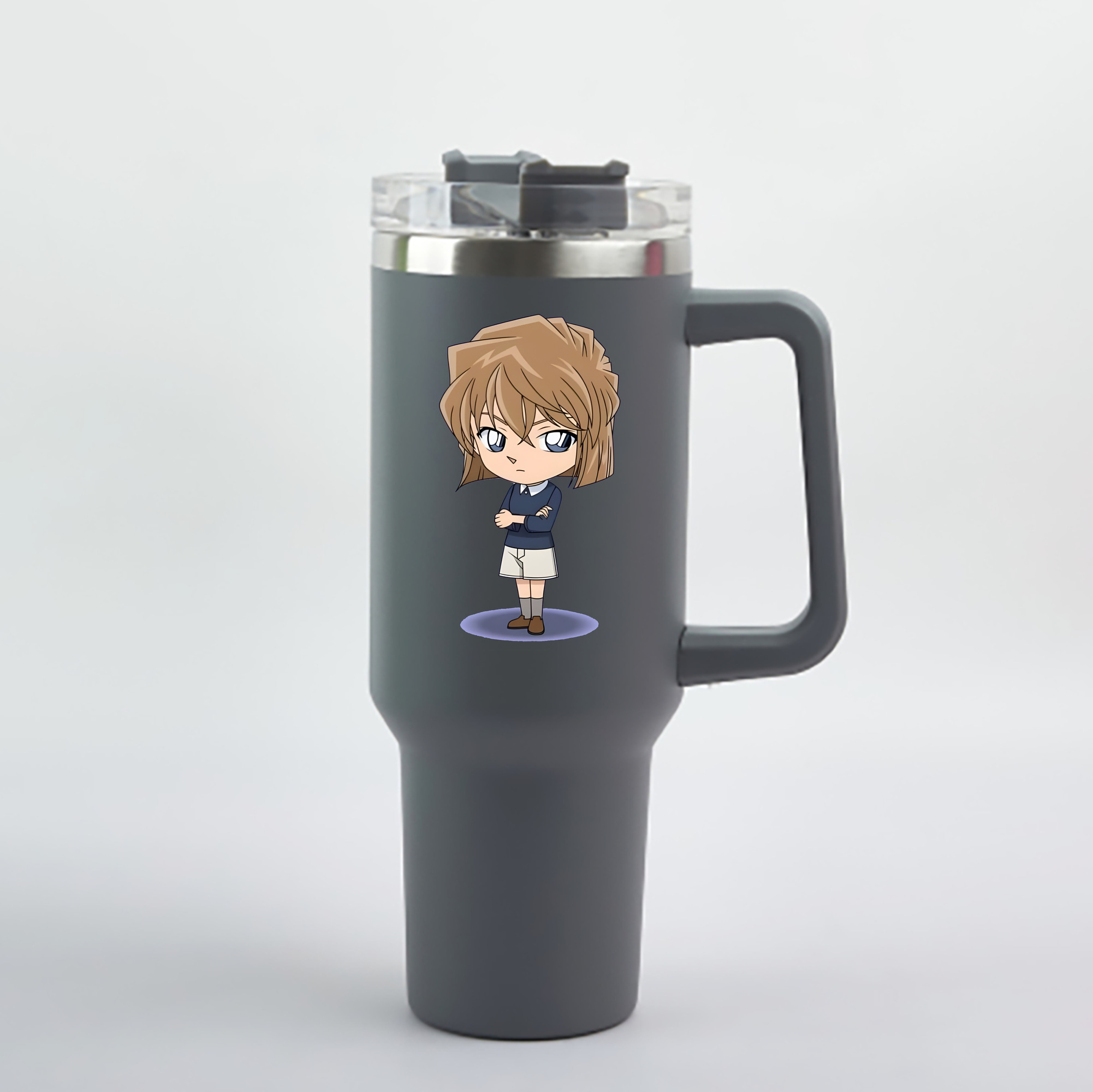 （画像用） 名探偵コナン 灰原 哀 はいばら あい Detective Conan Anita Hailey、Vi Graythorn Haibara Ai 1200mL車用タンブラー - クリスタルステッカー（プラスチックストロー付き）