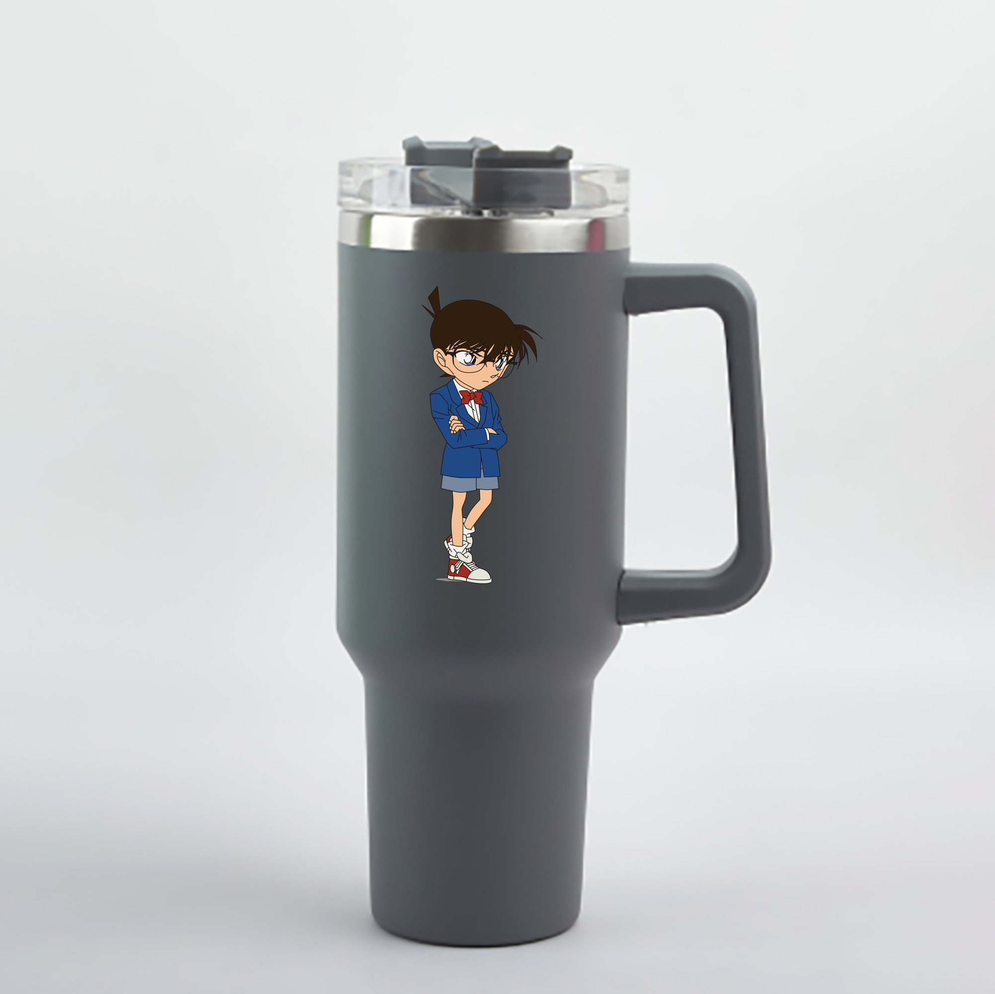 （画像用） 名探偵コナン 江戸川 コナン Detective Conan Conan Edogawa 1200mL車用タンブラー - クリスタルステッカー（プラスチックストロー付き）