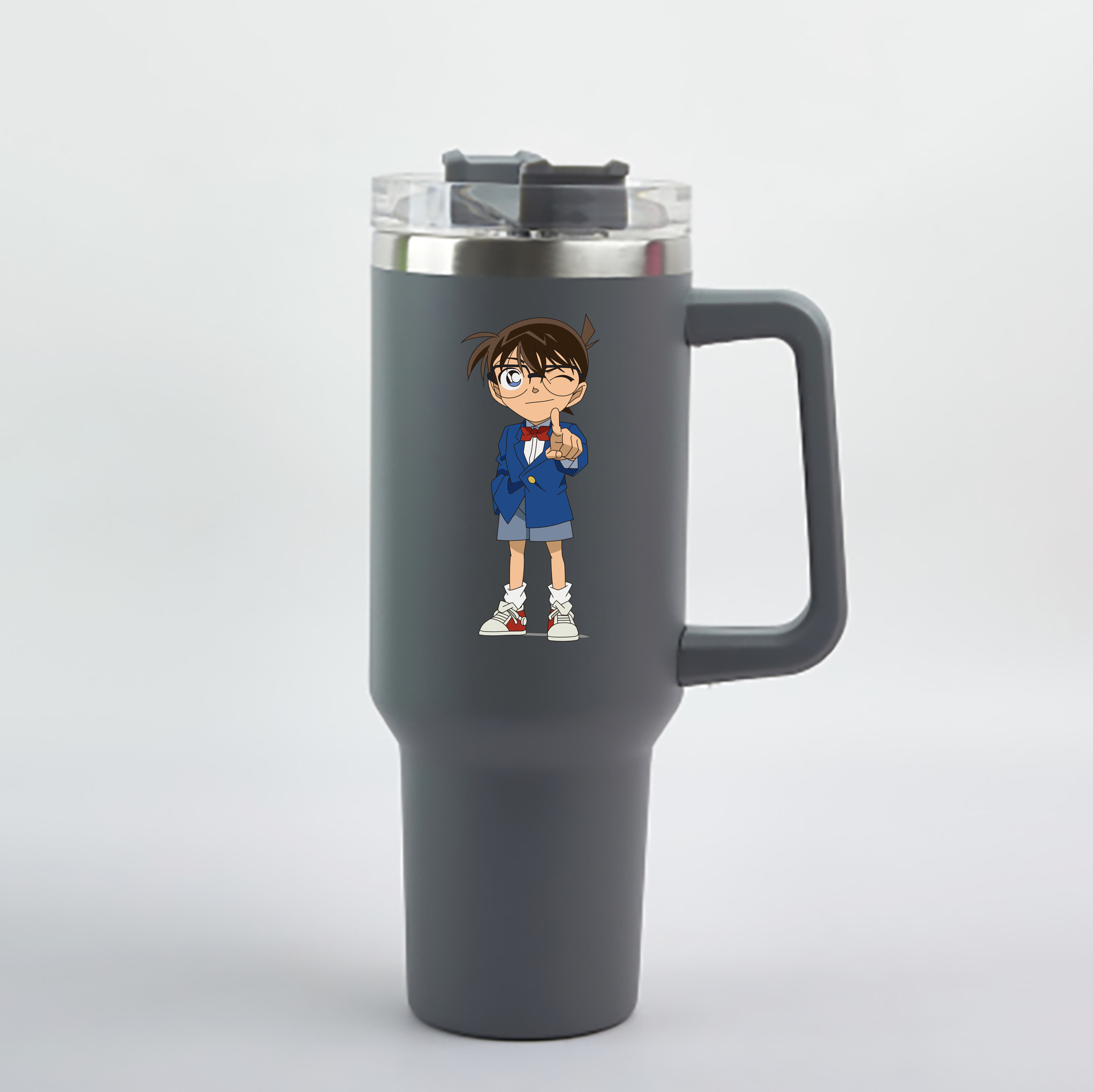 （画像用） 名探偵コナン 江戸川 コナン Detective Conan Conan Edogawa 1200mL車用タンブラー - クリスタルステッカー（プラスチックストロー付き）