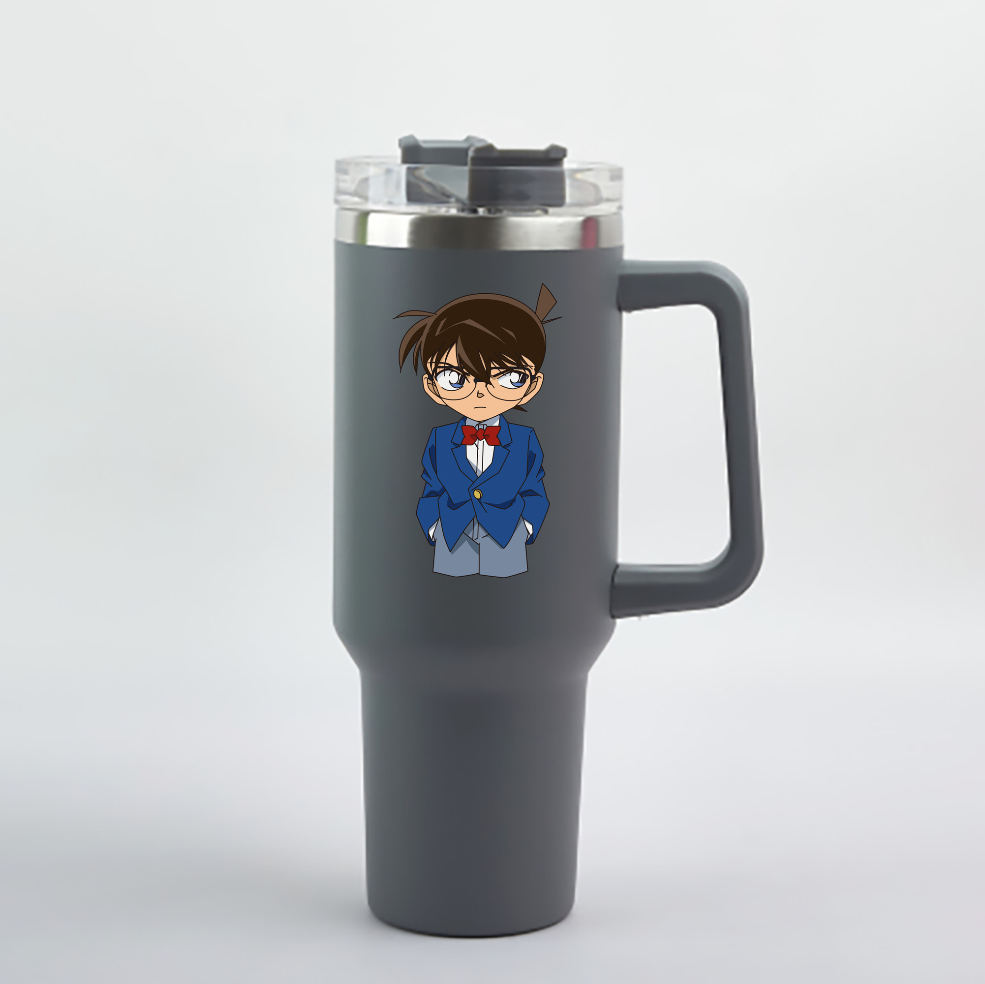 （画像用） 名探偵コナン 江戸川 コナン Detective Conan Conan Edogawa 1200mL車用タンブラー - クリスタルステッカー（プラスチックストロー付き）