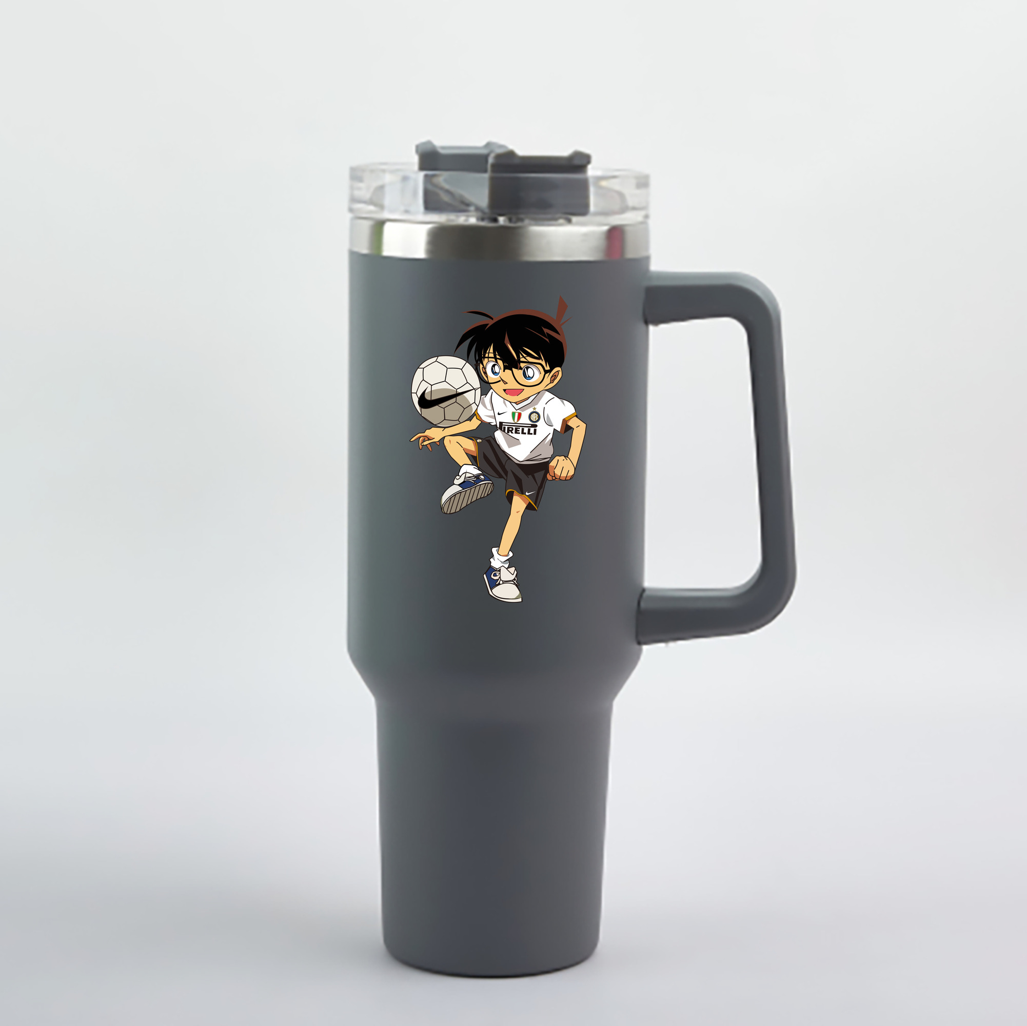 （画像用） 名探偵コナン 江戸川 コナン Detective Conan Conan Edogawa 1200mL車用タンブラー - クリスタルステッカー（プラスチックストロー付き）