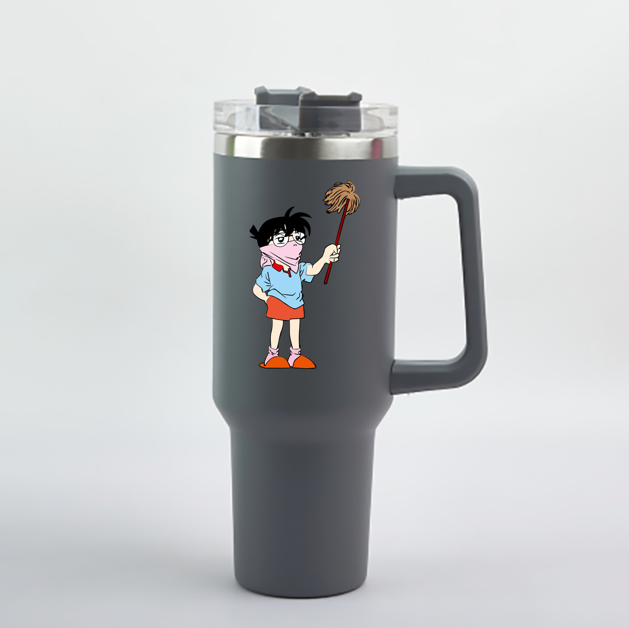 （画像用） 名探偵コナン 江戸川 コナン Detective Conan Conan Edogawa 1200mL車用タンブラー - クリスタルステッカー（プラスチックストロー付き）