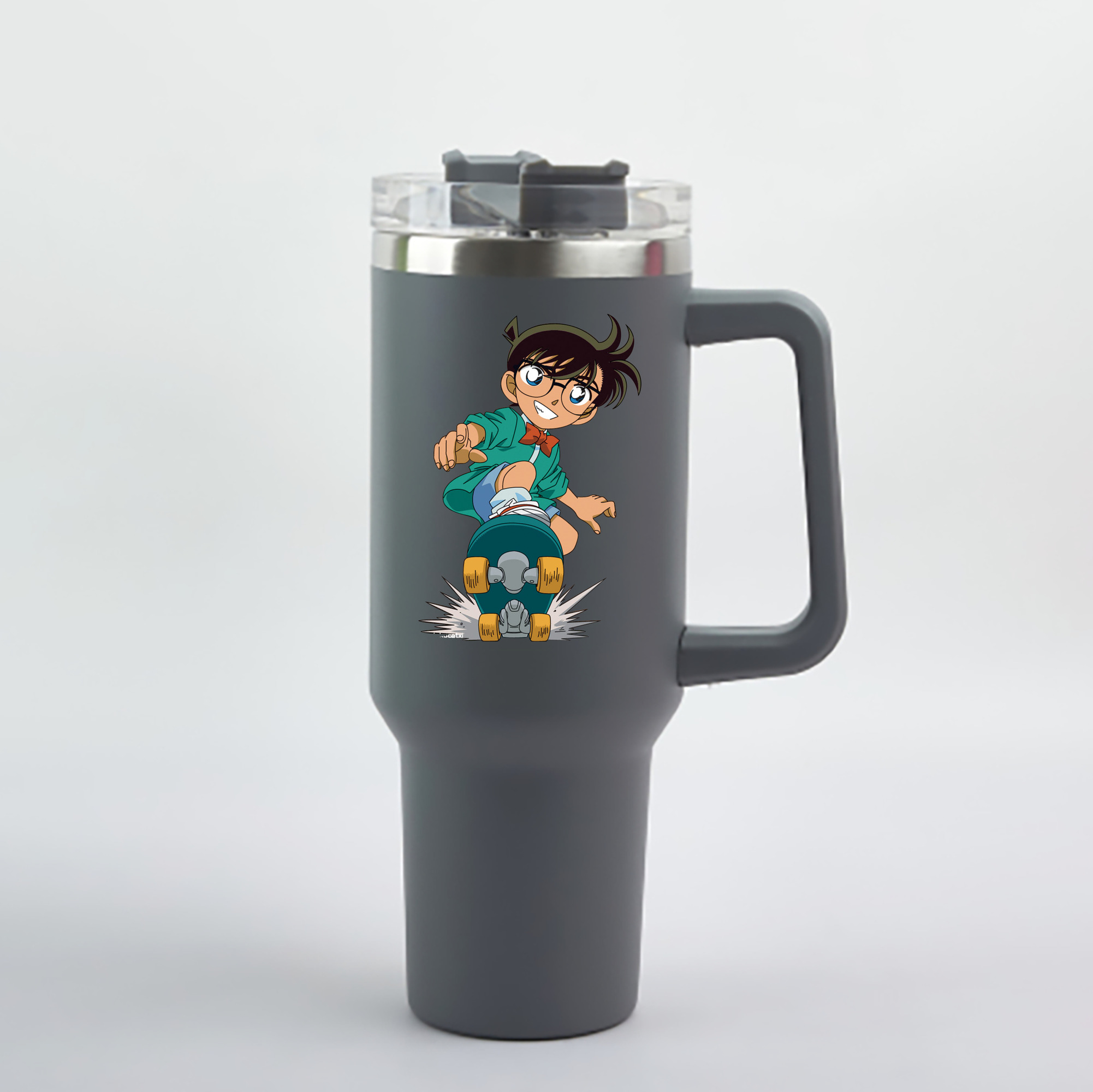 （画像用） 名探偵コナン 江戸川 コナン Detective Conan Conan Edogawa 1200mL車用タンブラー - クリスタルステッカー（プラスチックストロー付き）