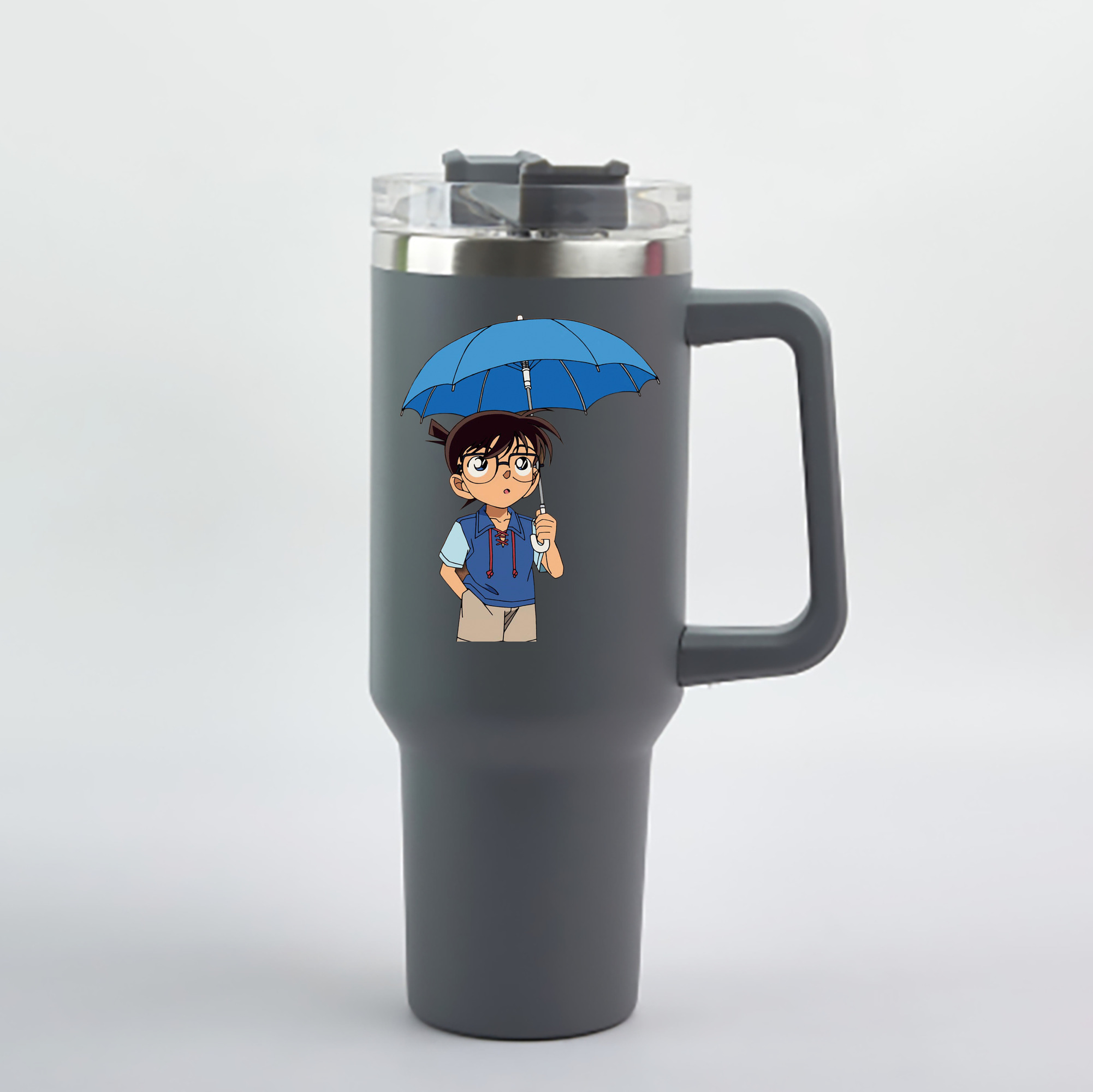 （画像用） 名探偵コナン 江戸川 コナン Detective Conan Conan Edogawa 1200mL車用タンブラー - クリスタルステッカー（プラスチックストロー付き）