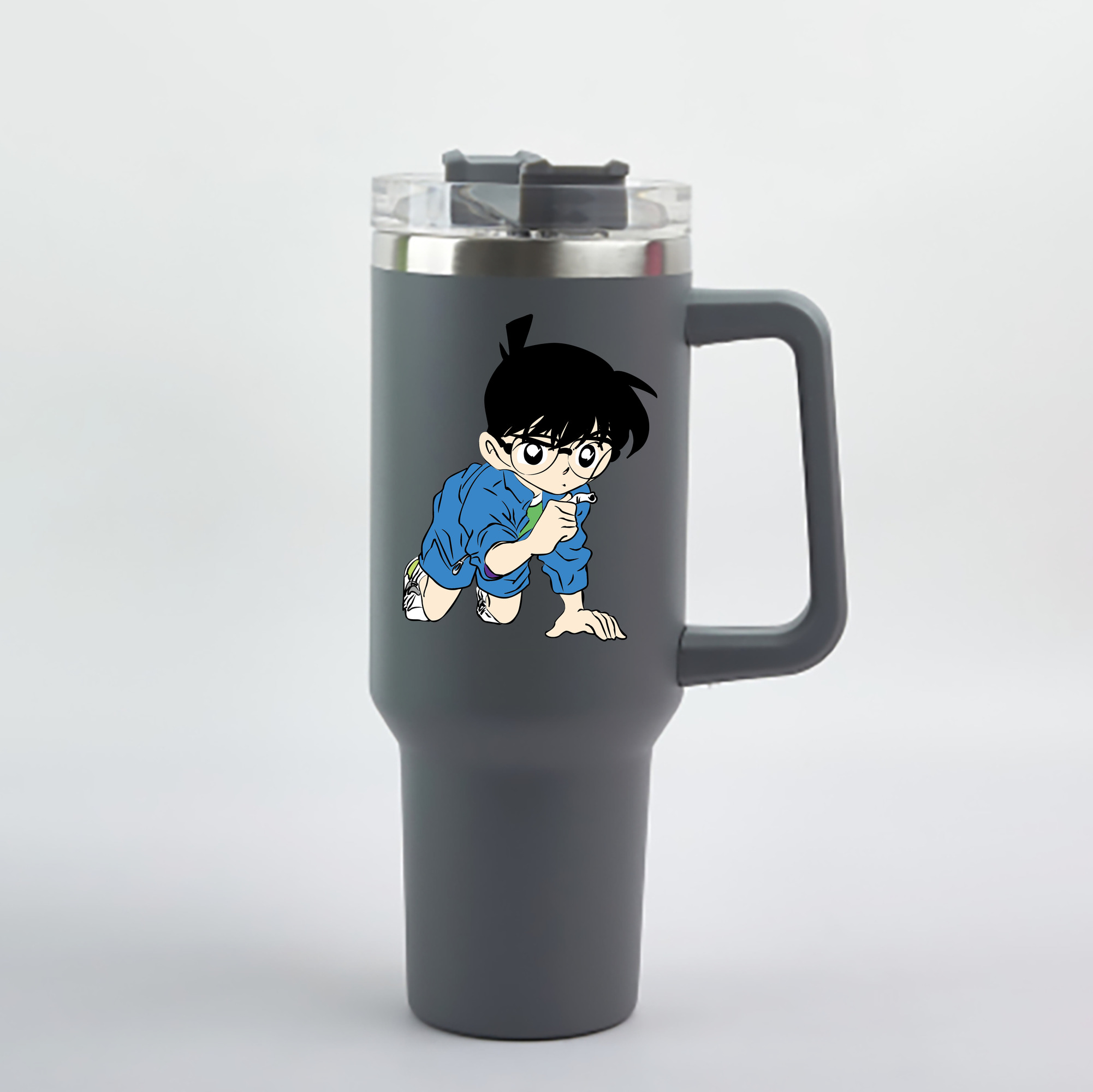 （画像用） 名探偵コナン 江戸川 コナン Detective Conan Conan Edogawa 1200mL車用タンブラー - クリスタルステッカー（プラスチックストロー付き）
