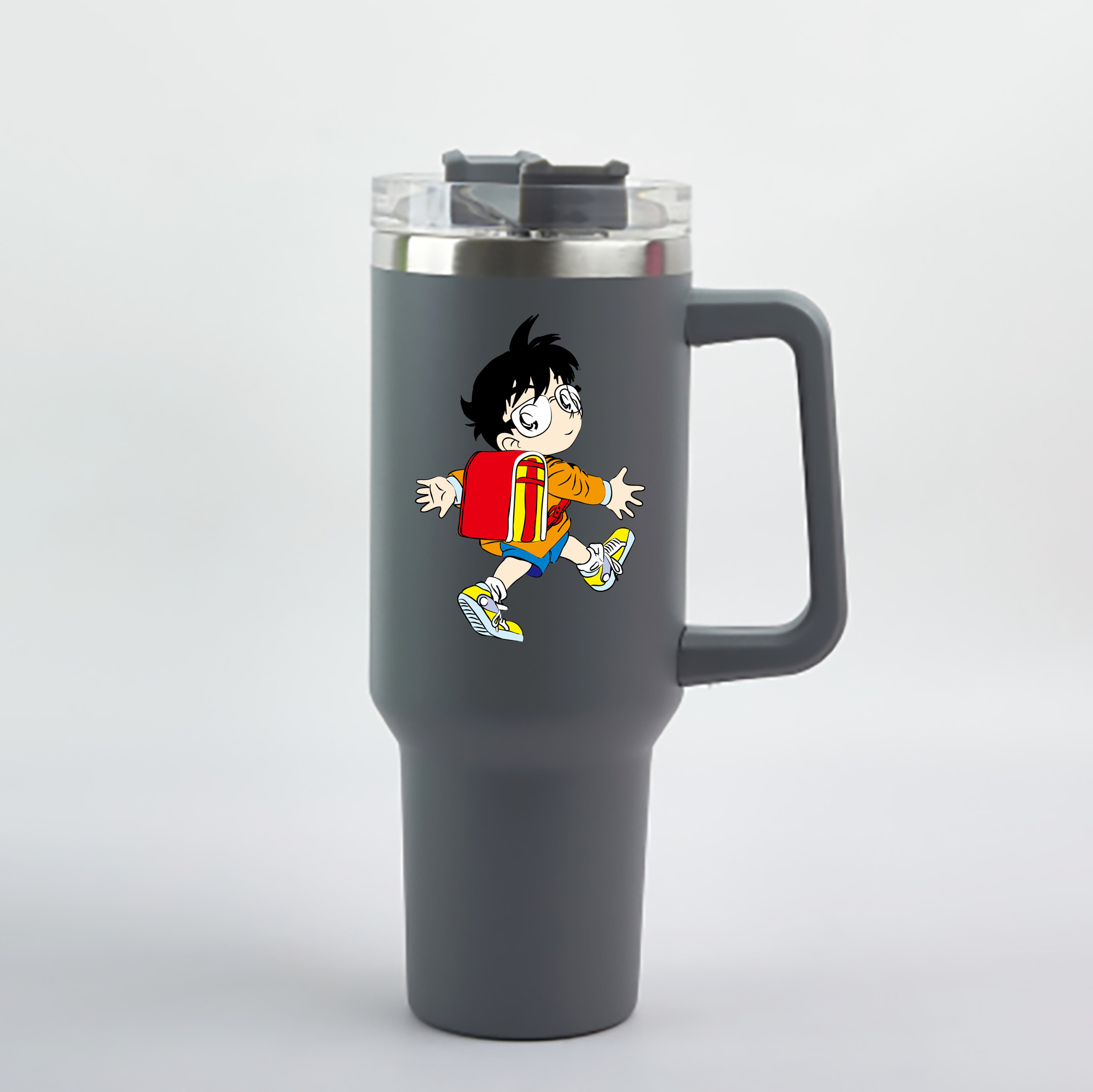 （画像用） 名探偵コナン 江戸川 コナン Detective Conan Conan Edogawa 1200mL車用タンブラー - クリスタルステッカー（プラスチックストロー付き）