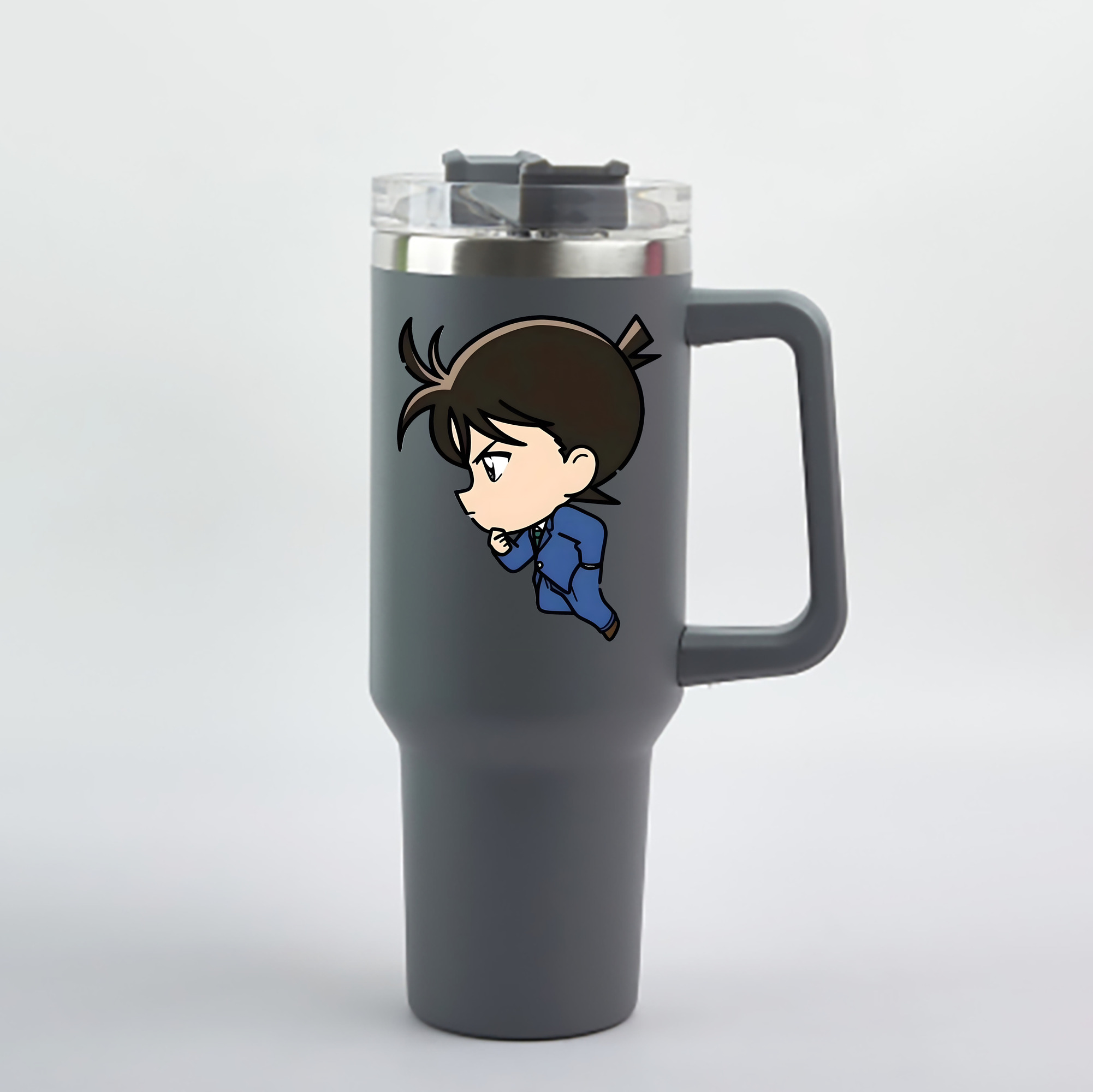 （画像用） 名探偵コナン 江戸川 コナン Detective Conan Conan Edogawa 1200mL車用タンブラー - クリスタルステッカー（プラスチックストロー付き）