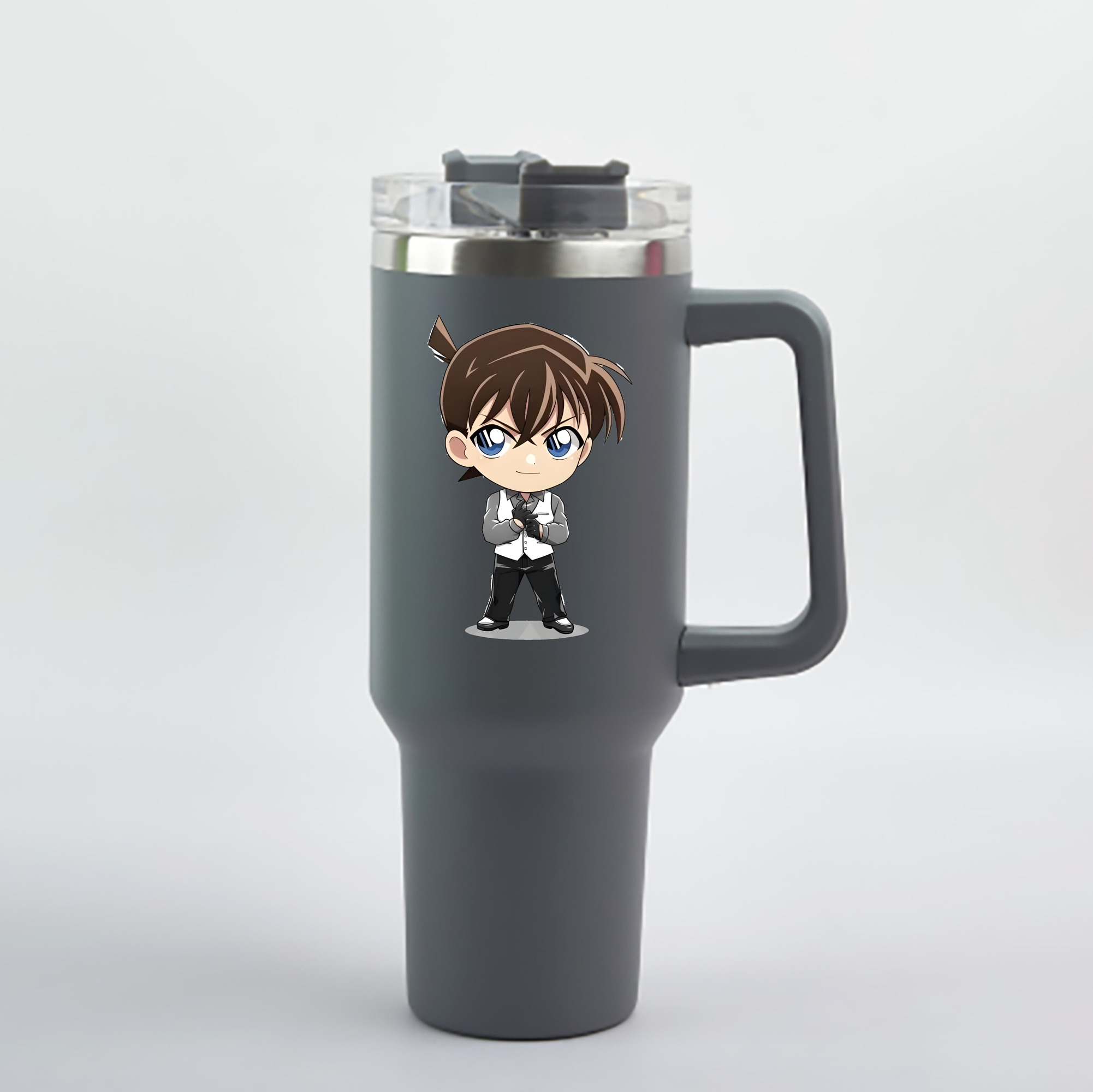 （画像用） 名探偵コナン 江戸川 コナン Detective Conan Conan Edogawa 1200mL車用タンブラー - クリスタルステッカー（プラスチックストロー付き）
