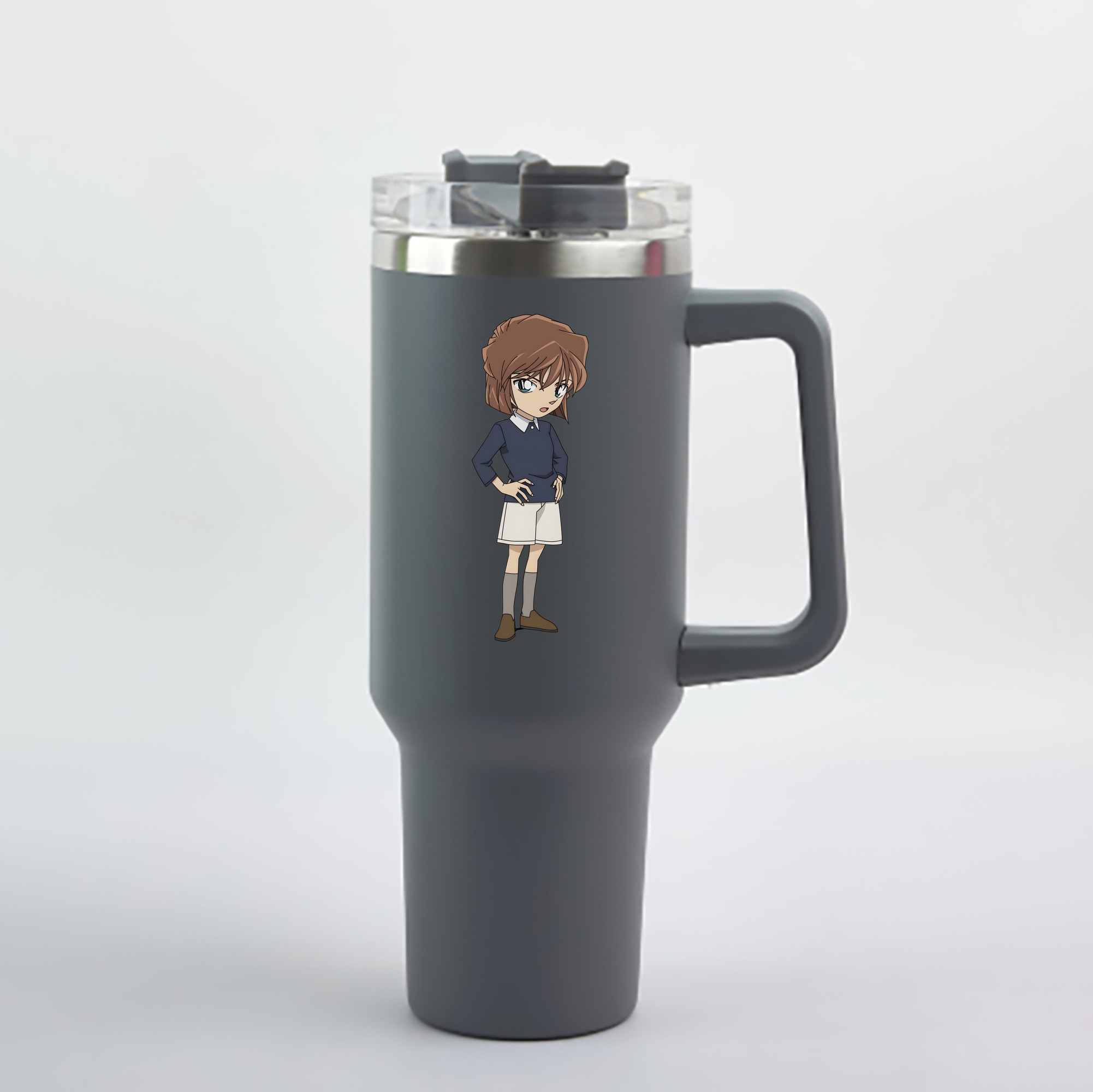 （画像用） 名探偵コナン 灰原 哀 はいばら あい Detective Conan Anita Hailey、Vi Graythorn Haibara Ai 1200mL車用タンブラー - クリスタルステッカー（プラスチックストロー付き）