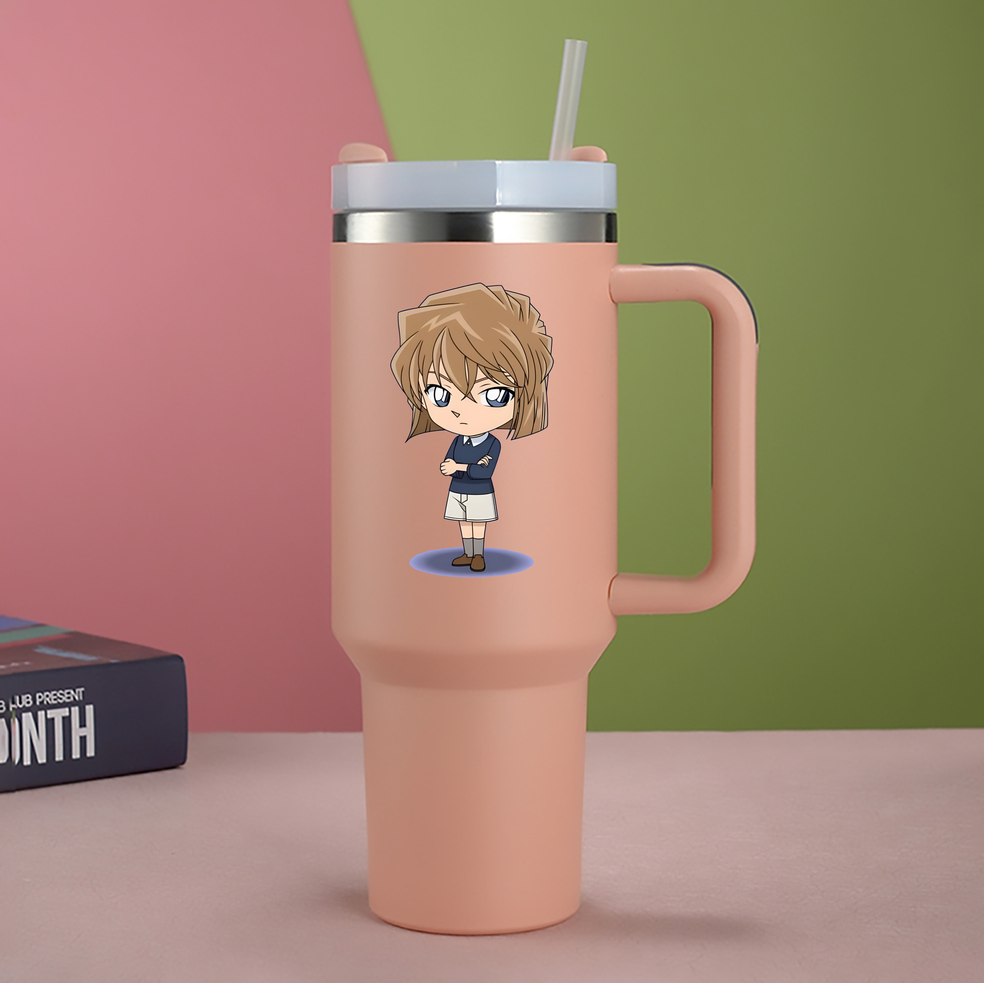 （画像用） 名探偵コナン 灰原 哀 はいばら あい Detective Conan Anita Hailey、Vi Graythorn Haibara Ai 1200mL車用タンブラー - クリスタルステッカー（プラスチックストロー付き）