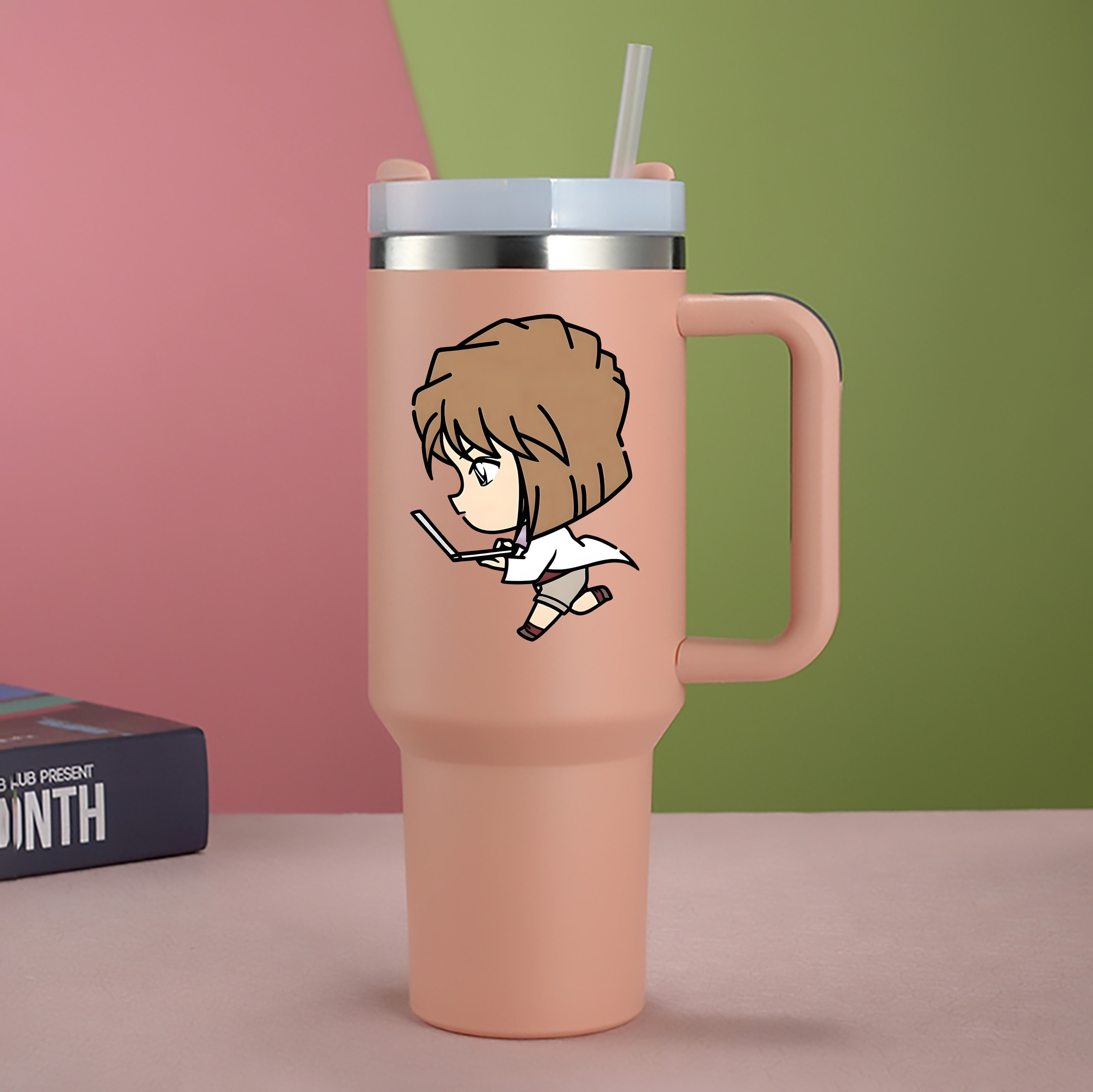 （画像用） 名探偵コナン 灰原 哀 はいばら あい Detective Conan Anita Hailey、Vi Graythorn Haibara Ai 1200mL車用タンブラー - クリスタルステッカー（プラスチックストロー付き）