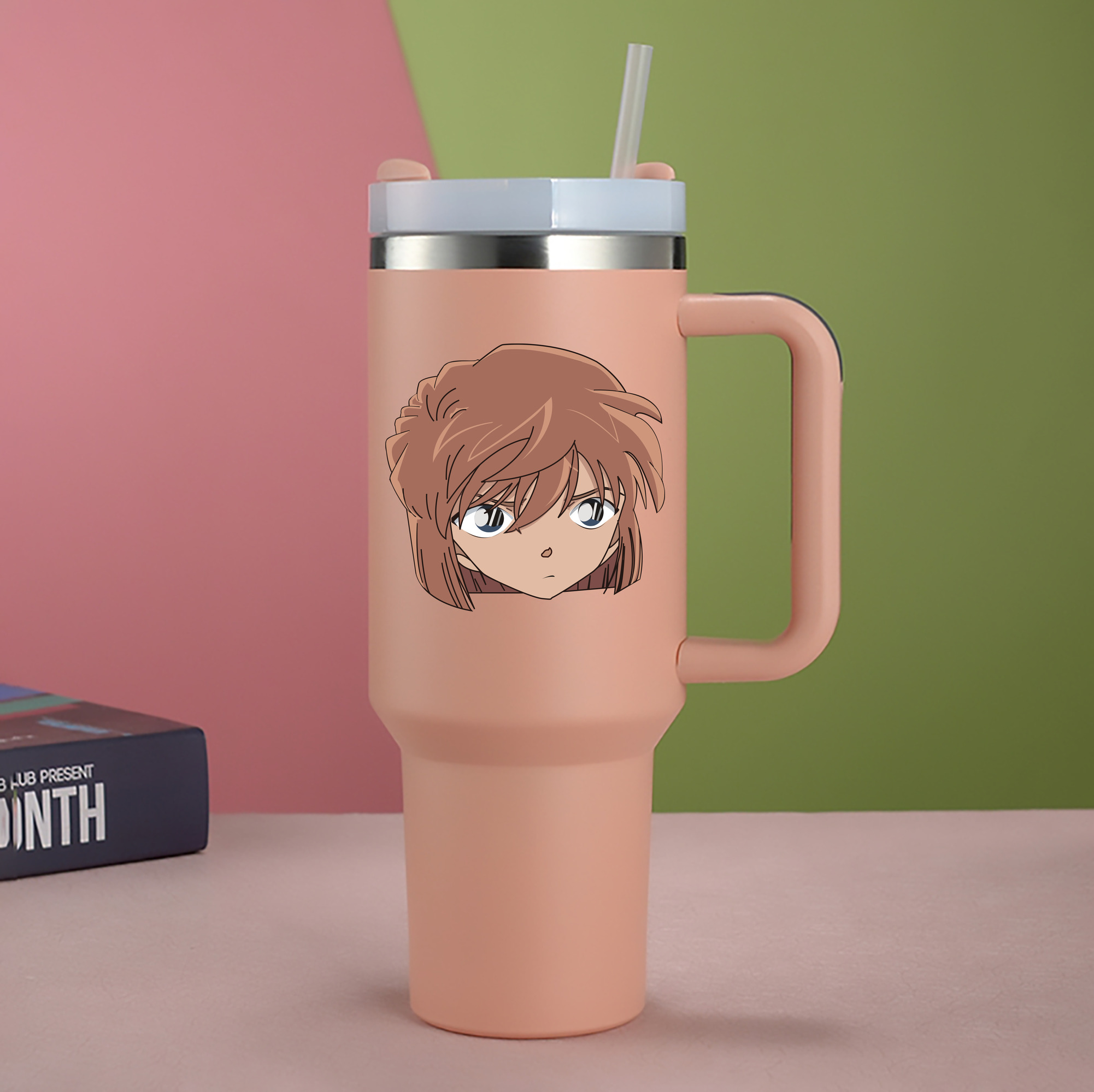 （画像用） 名探偵コナン 灰原 哀 はいばら あい Detective Conan Anita Hailey、Vi Graythorn Haibara Ai 1200mL車用タンブラー - クリスタルステッカー（プラスチックストロー付き）