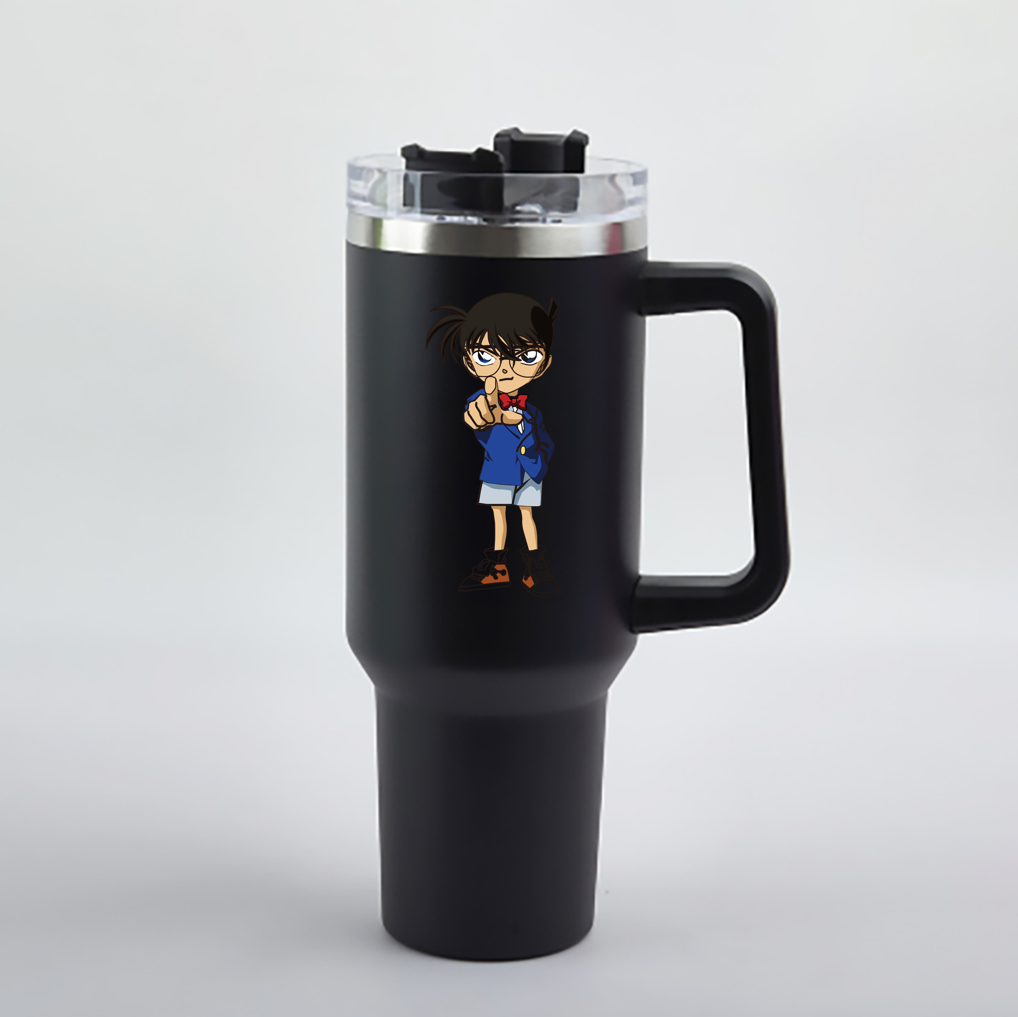 （画像用） 名探偵コナン 江戸川 コナン Detective Conan Conan Edogawa 1200mL車用タンブラー - クリスタルステッカー（プラスチックストロー付き）
