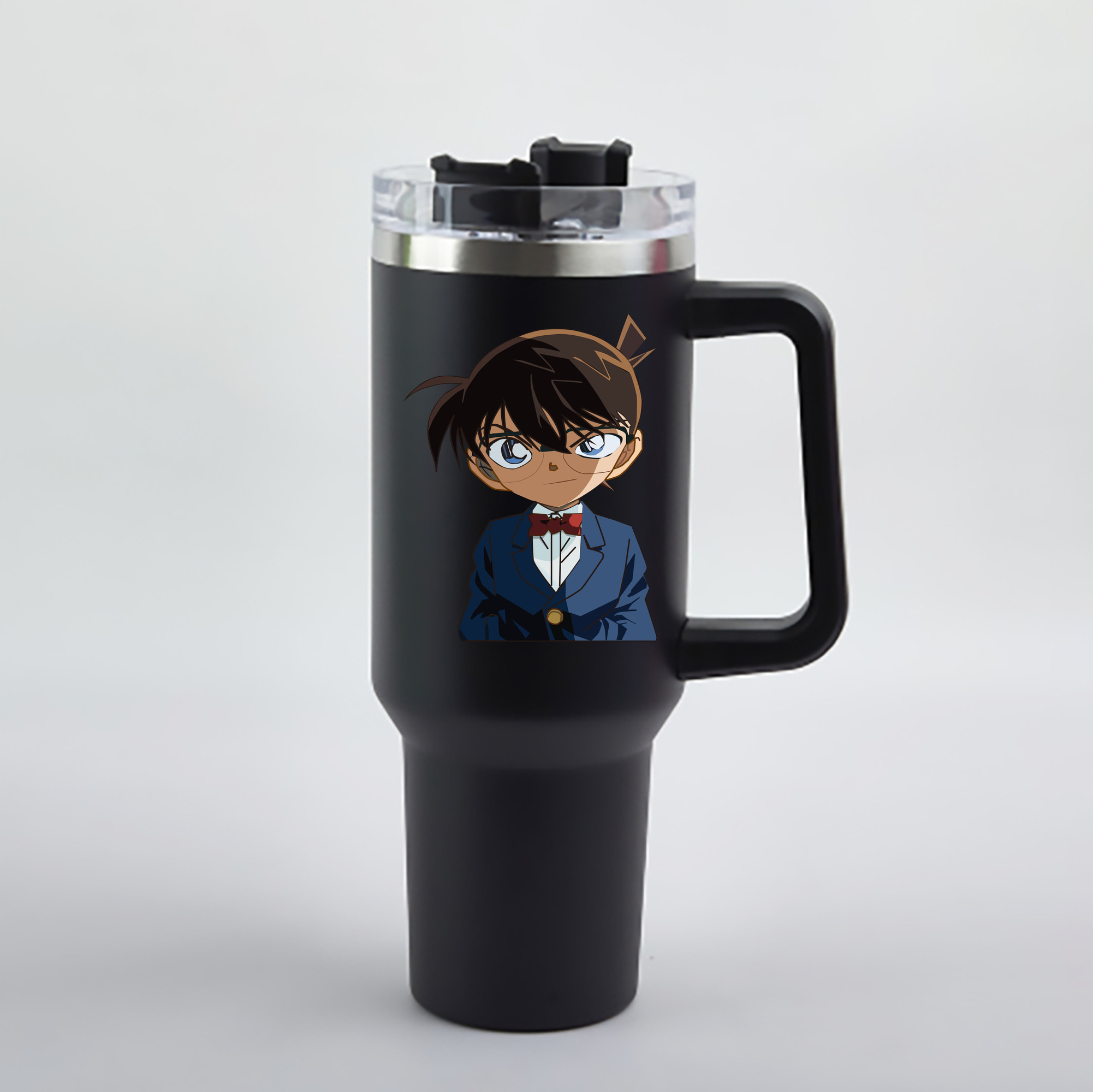 （画像用） 名探偵コナン 江戸川 コナン Detective Conan Conan Edogawa 1200mL車用タンブラー - クリスタルステッカー（プラスチックストロー付き）
