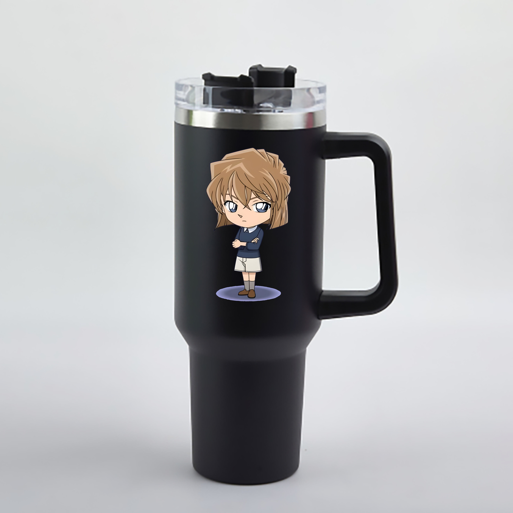 （画像用） 名探偵コナン 灰原 哀 はいばら あい Detective Conan Anita Hailey、Vi Graythorn Haibara Ai 1200mL車用タンブラー - クリスタルステッカー（プラスチックストロー付き）