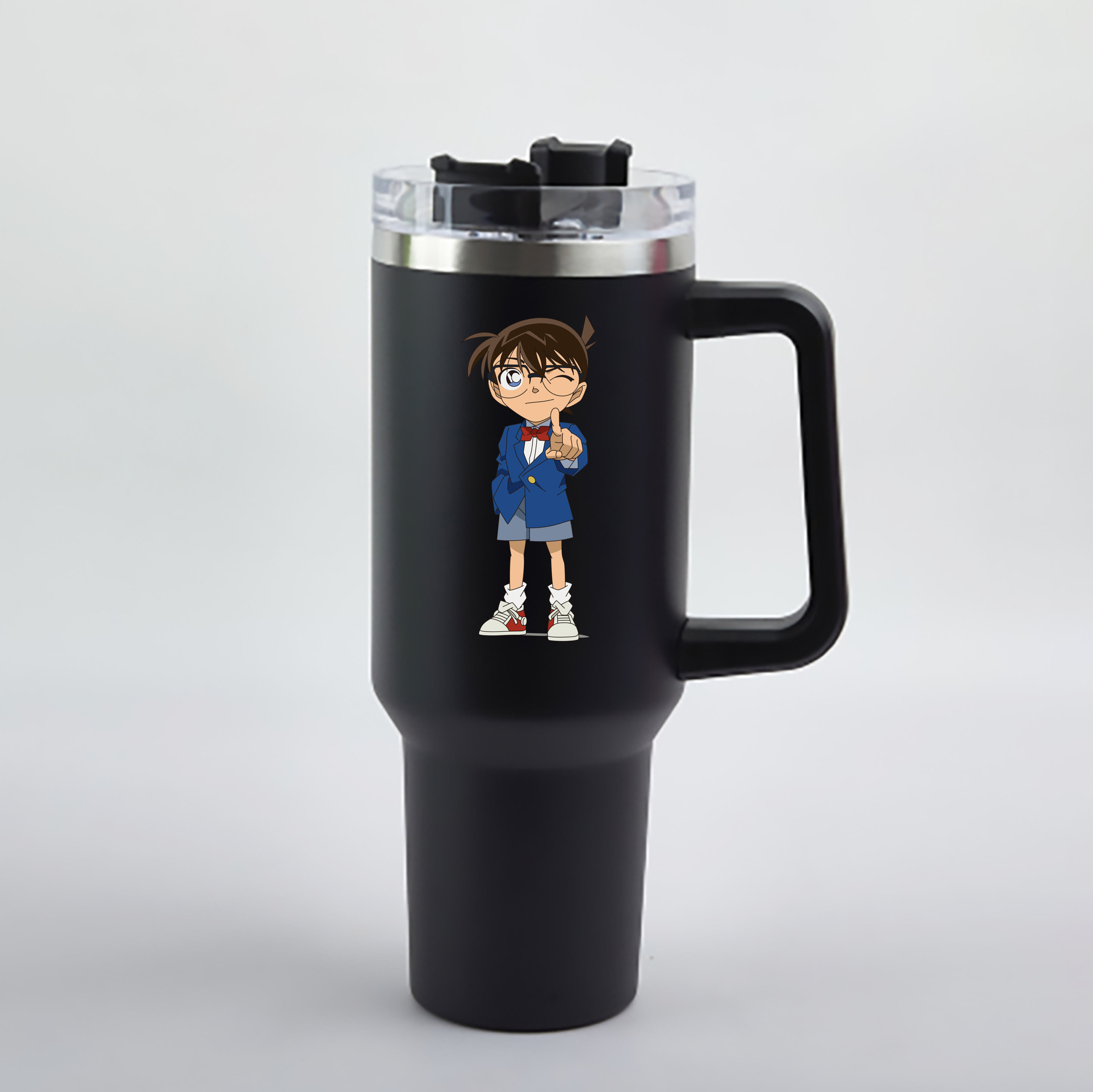 （画像用） 名探偵コナン 江戸川 コナン Detective Conan Conan Edogawa 1200mL車用タンブラー - クリスタルステッカー（プラスチックストロー付き）