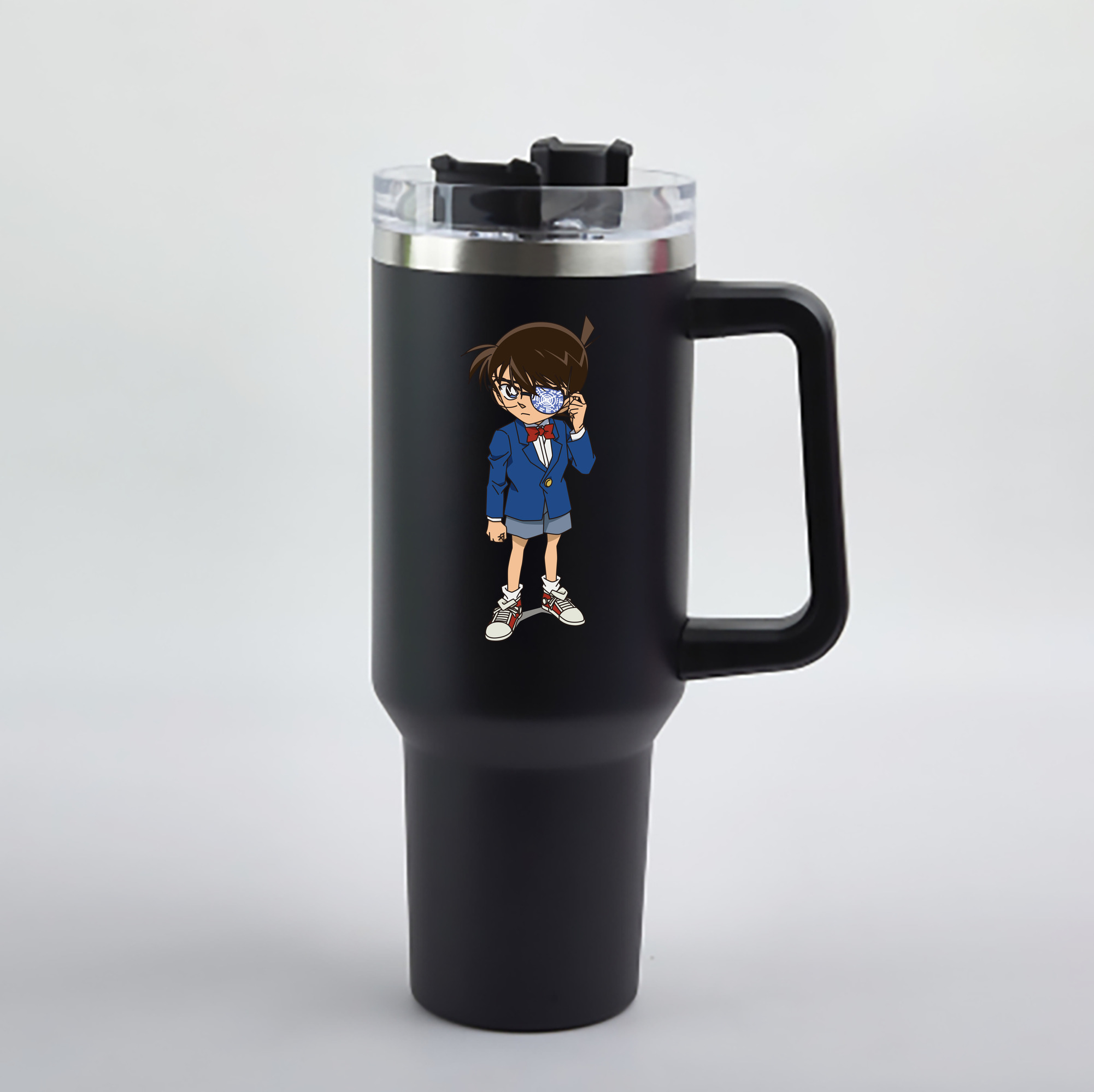 （画像用） 名探偵コナン 江戸川 コナン Detective Conan Conan Edogawa 1200mL車用タンブラー - クリスタルステッカー（プラスチックストロー付き）