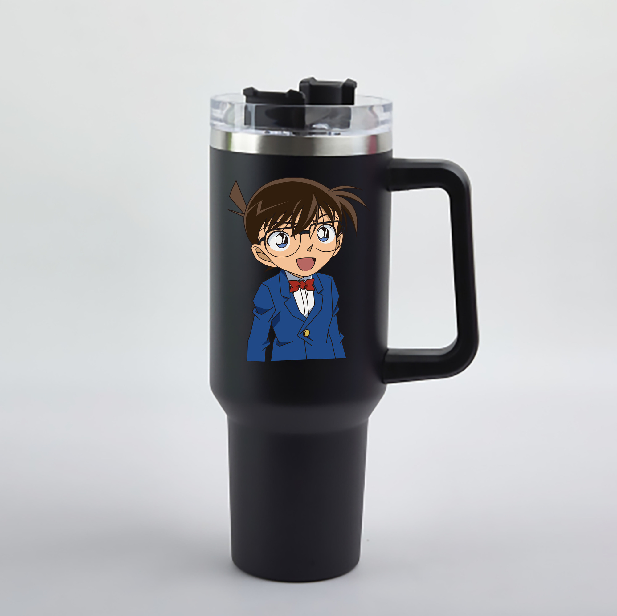 （画像用） 名探偵コナン 江戸川 コナン Detective Conan Conan Edogawa 1200mL車用タンブラー - クリスタルステッカー（プラスチックストロー付き）