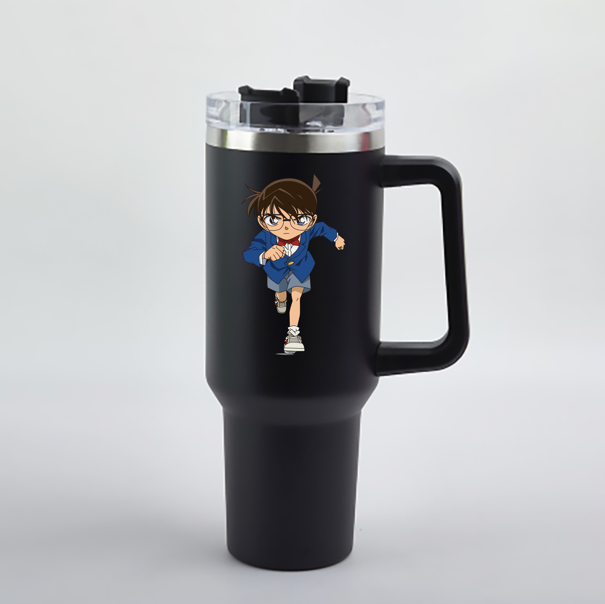 （画像用） 名探偵コナン 江戸川 コナン Detective Conan Conan Edogawa 1200mL車用タンブラー - クリスタルステッカー（プラスチックストロー付き）