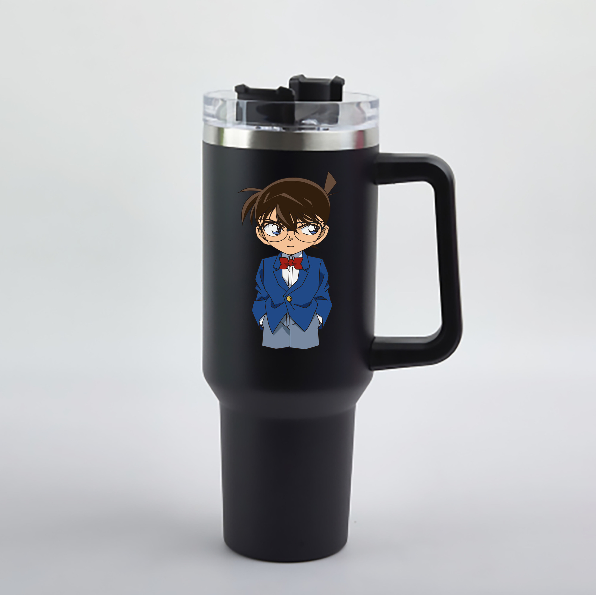 （画像用） 名探偵コナン 江戸川 コナン Detective Conan Conan Edogawa 1200mL車用タンブラー - クリスタルステッカー（プラスチックストロー付き）