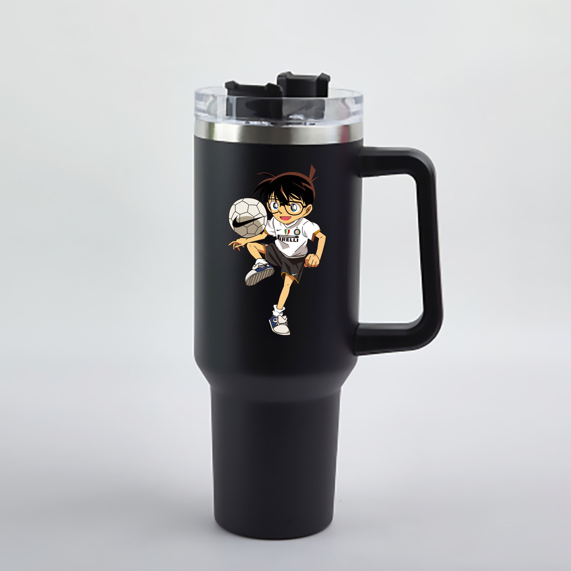（画像用） 名探偵コナン 江戸川 コナン Detective Conan Conan Edogawa 1200mL車用タンブラー - クリスタルステッカー（プラスチックストロー付き）