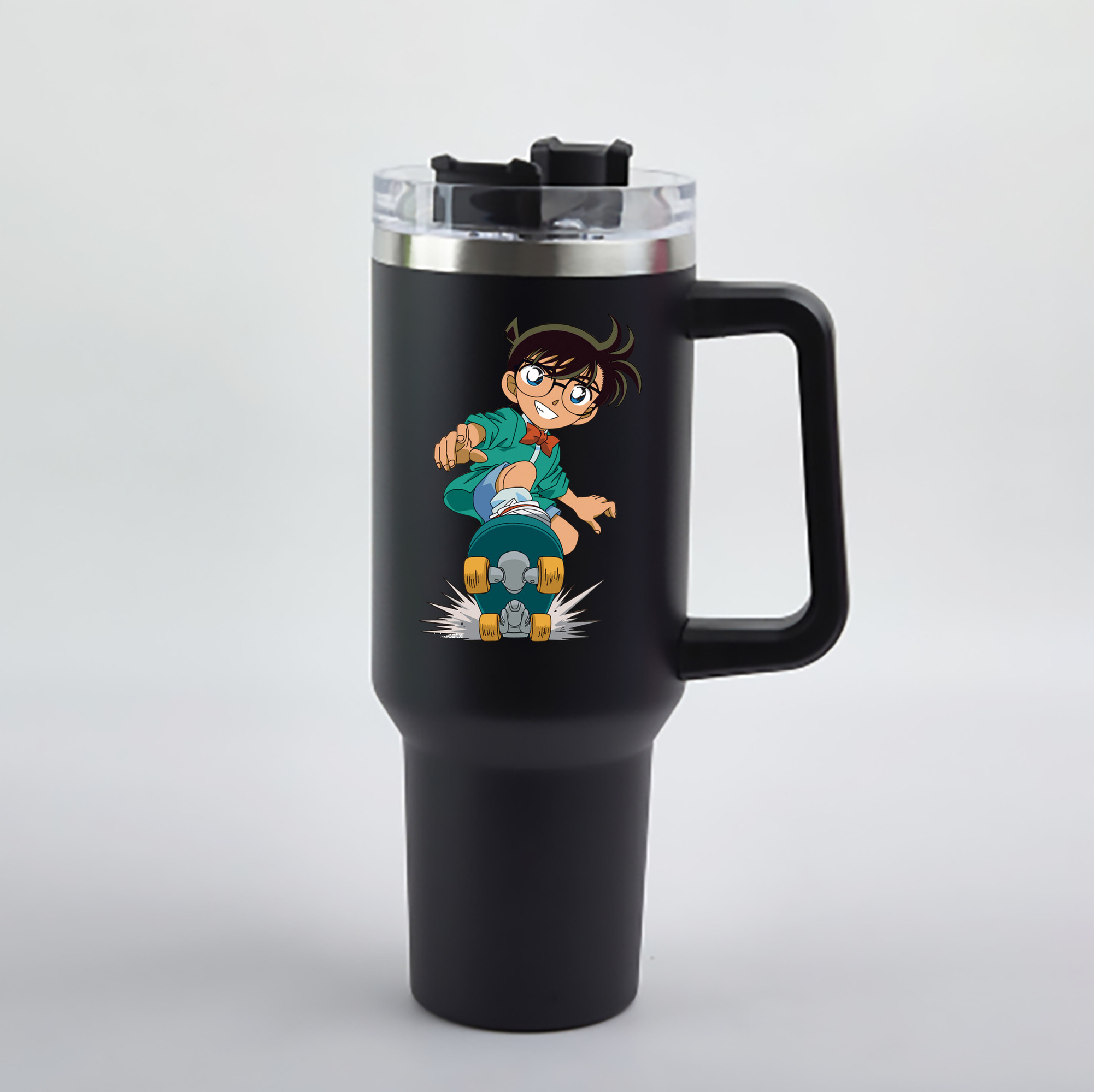 （画像用） 名探偵コナン 江戸川 コナン Detective Conan Conan Edogawa 1200mL車用タンブラー - クリスタルステッカー（プラスチックストロー付き）