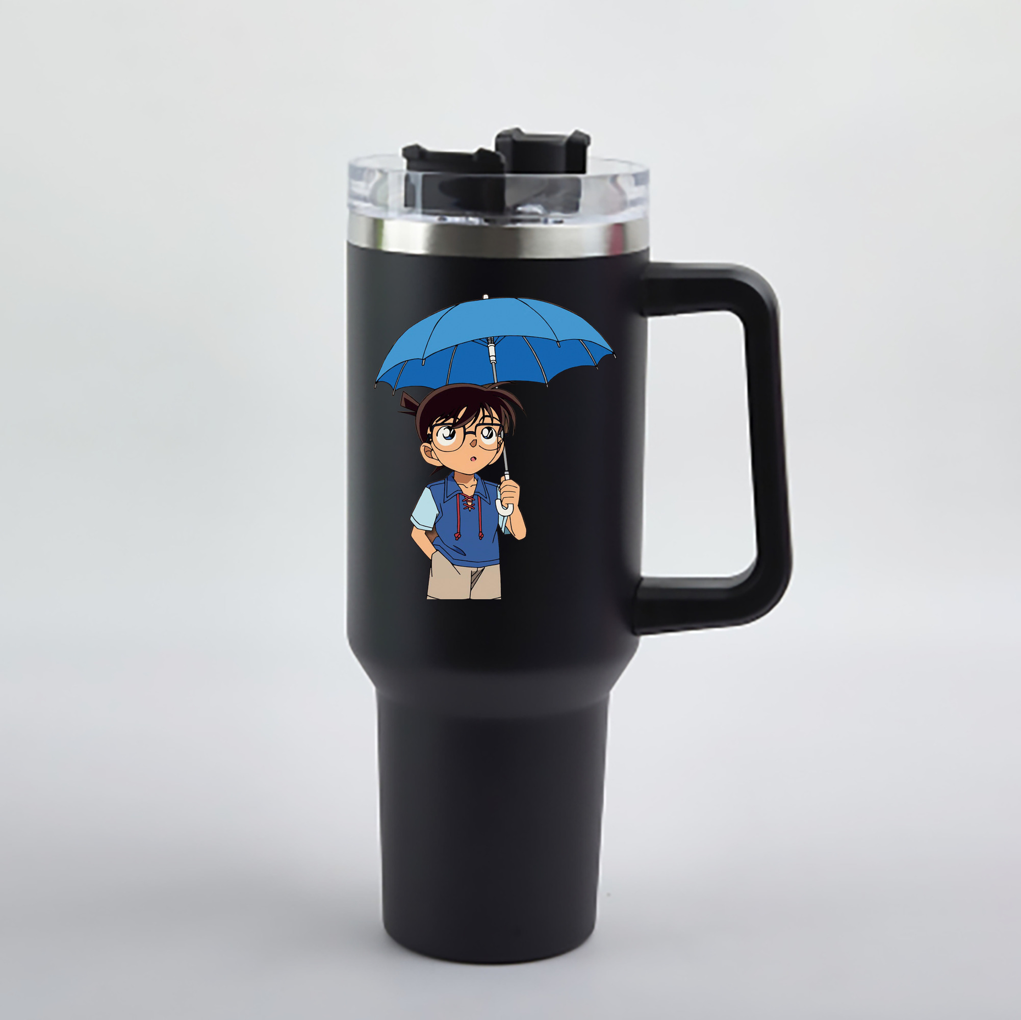 （画像用） 名探偵コナン 江戸川 コナン Detective Conan Conan Edogawa 1200mL車用タンブラー - クリスタルステッカー（プラスチックストロー付き）