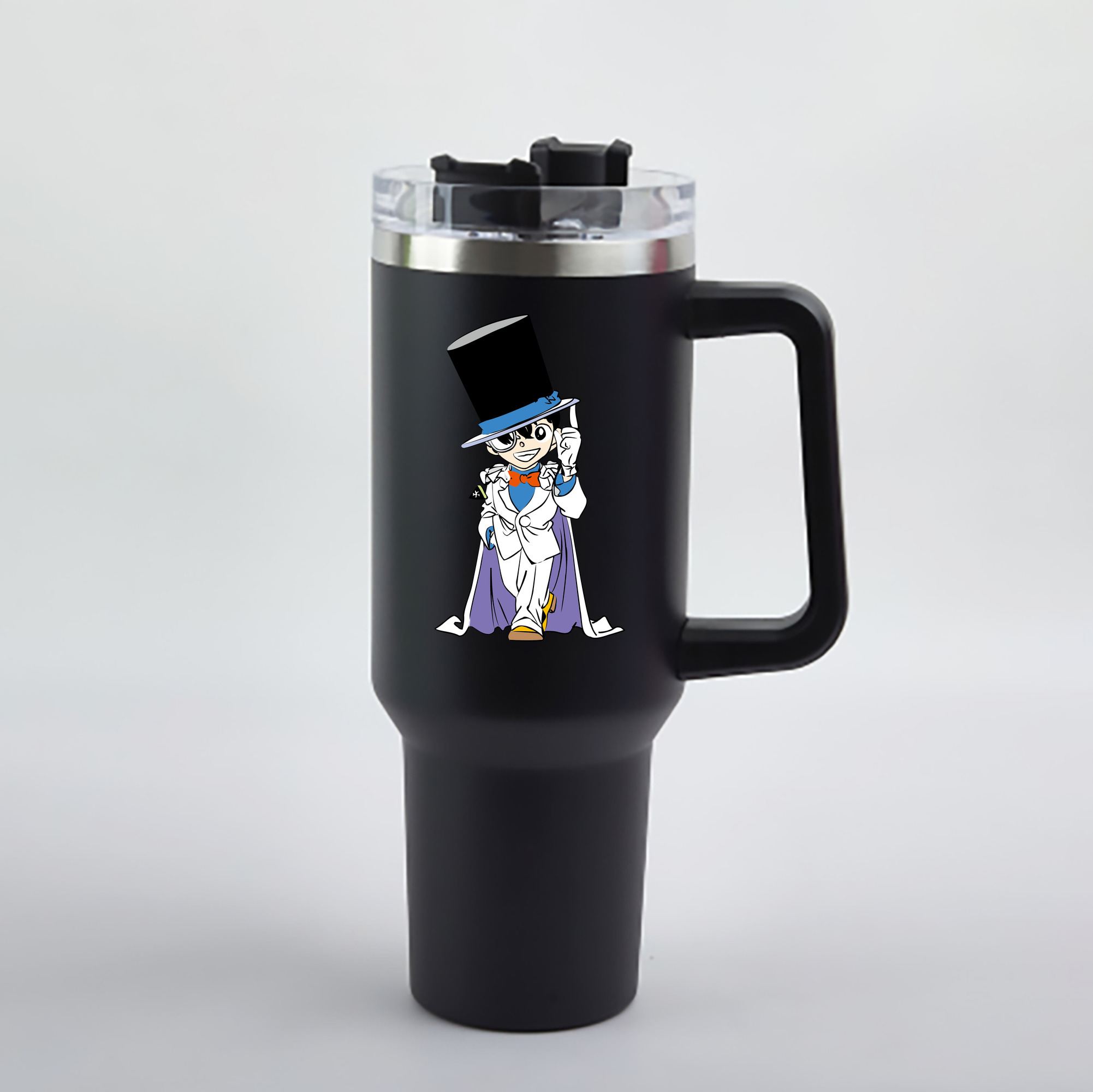 （画像用） 名探偵コナン 江戸川 コナン Detective Conan Conan Edogawa 1200mL車用タンブラー - クリスタルステッカー（プラスチックストロー付き）