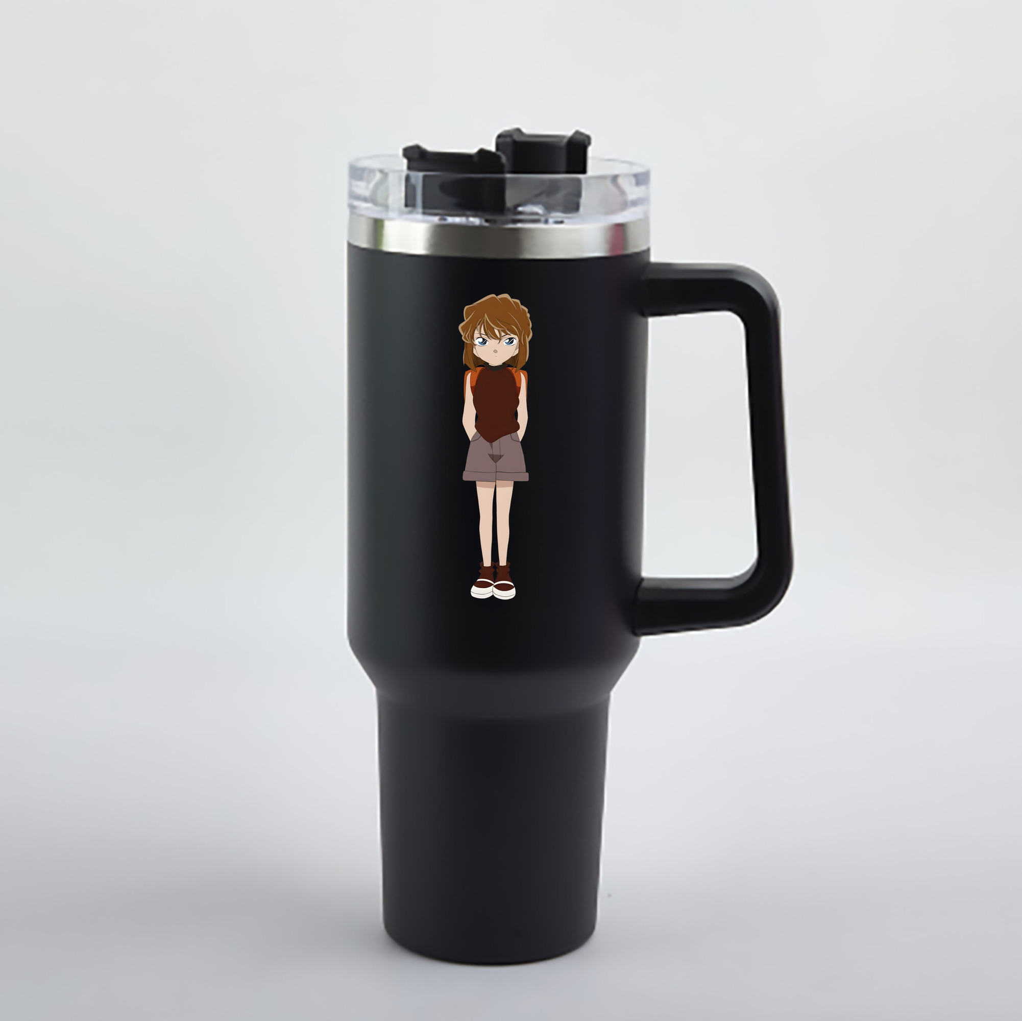 （画像用） 名探偵コナン 灰原 哀 はいばら あい Detective Conan Anita Hailey、Vi Graythorn Haibara Ai 1200mL車用タンブラー - クリスタルステッカー（プラスチックストロー付き）