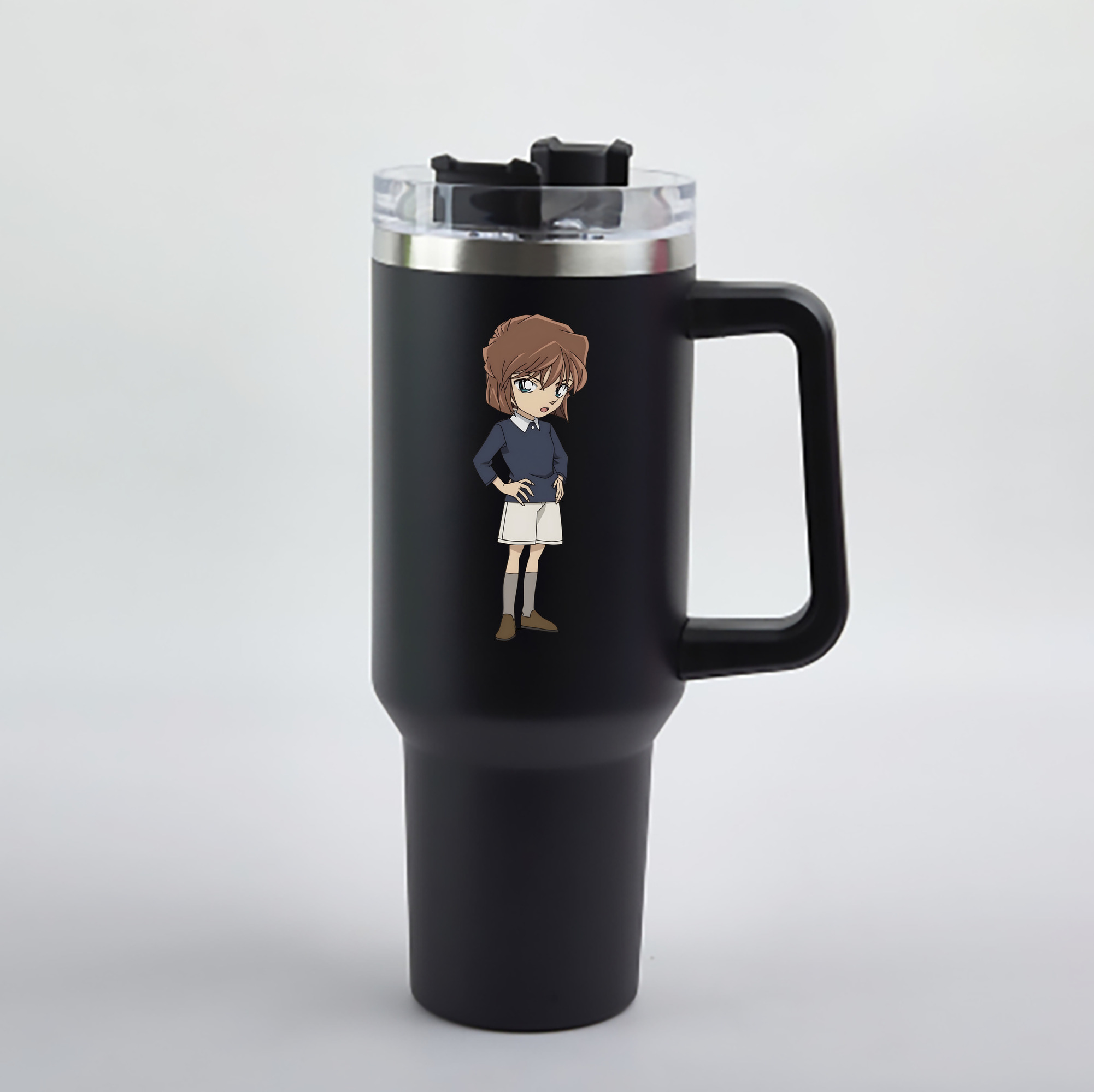 （画像用） 名探偵コナン 灰原 哀 はいばら あい Detective Conan Anita Hailey、Vi Graythorn Haibara Ai 1200mL車用タンブラー - クリスタルステッカー（プラスチックストロー付き）