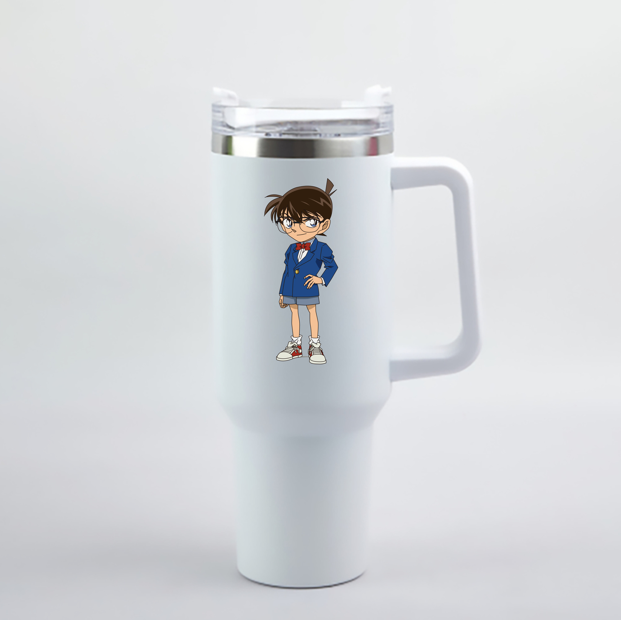 （画像用） 名探偵コナン 江戸川 コナン Detective Conan Conan Edogawa 1200mL車用タンブラー - クリスタルステッカー（プラスチックストロー付き）