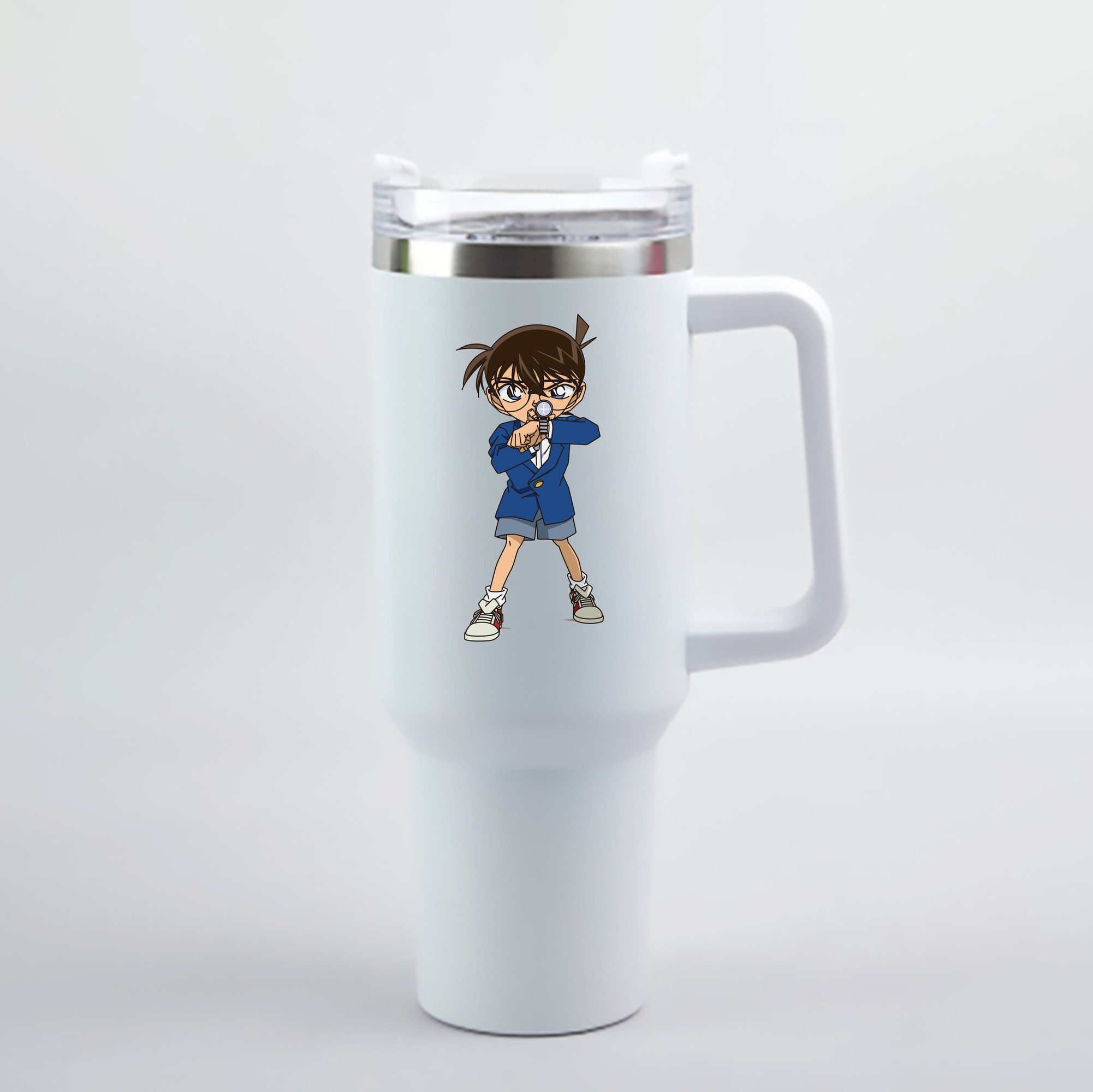 （画像用） 名探偵コナン 江戸川 コナン Detective Conan Conan Edogawa 1200mL車用タンブラー - クリスタルステッカー（プラスチックストロー付き）