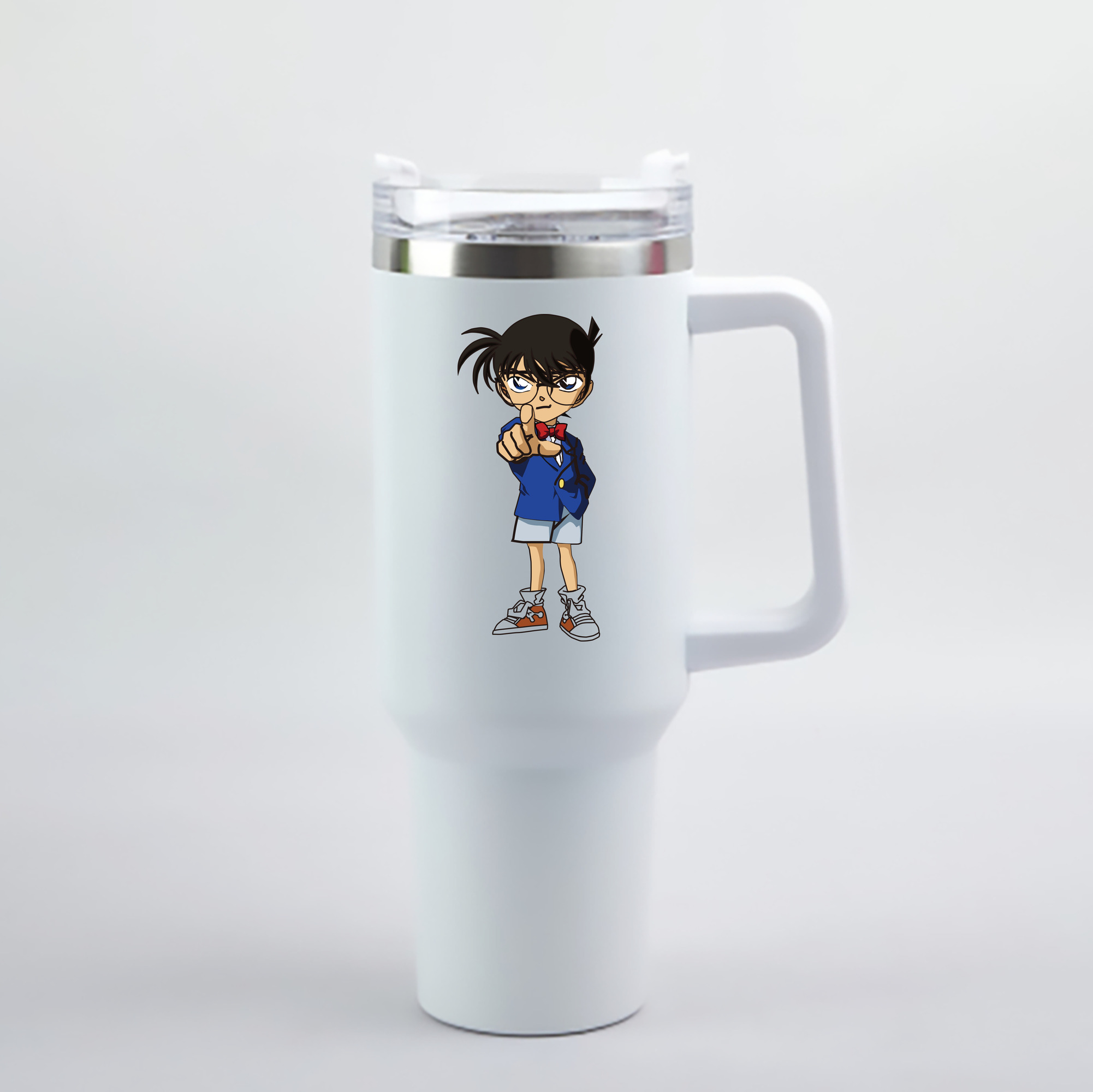 （画像用） 名探偵コナン 江戸川 コナン Detective Conan Conan Edogawa 1200mL車用タンブラー - クリスタルステッカー（プラスチックストロー付き）