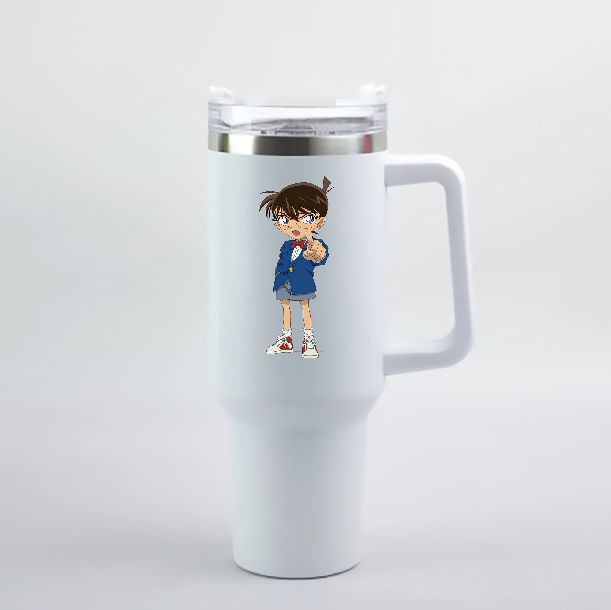 （画像用） 名探偵コナン 江戸川 コナン Detective Conan Conan Edogawa 1200mL車用タンブラー - クリスタルステッカー（プラスチックストロー付き）
