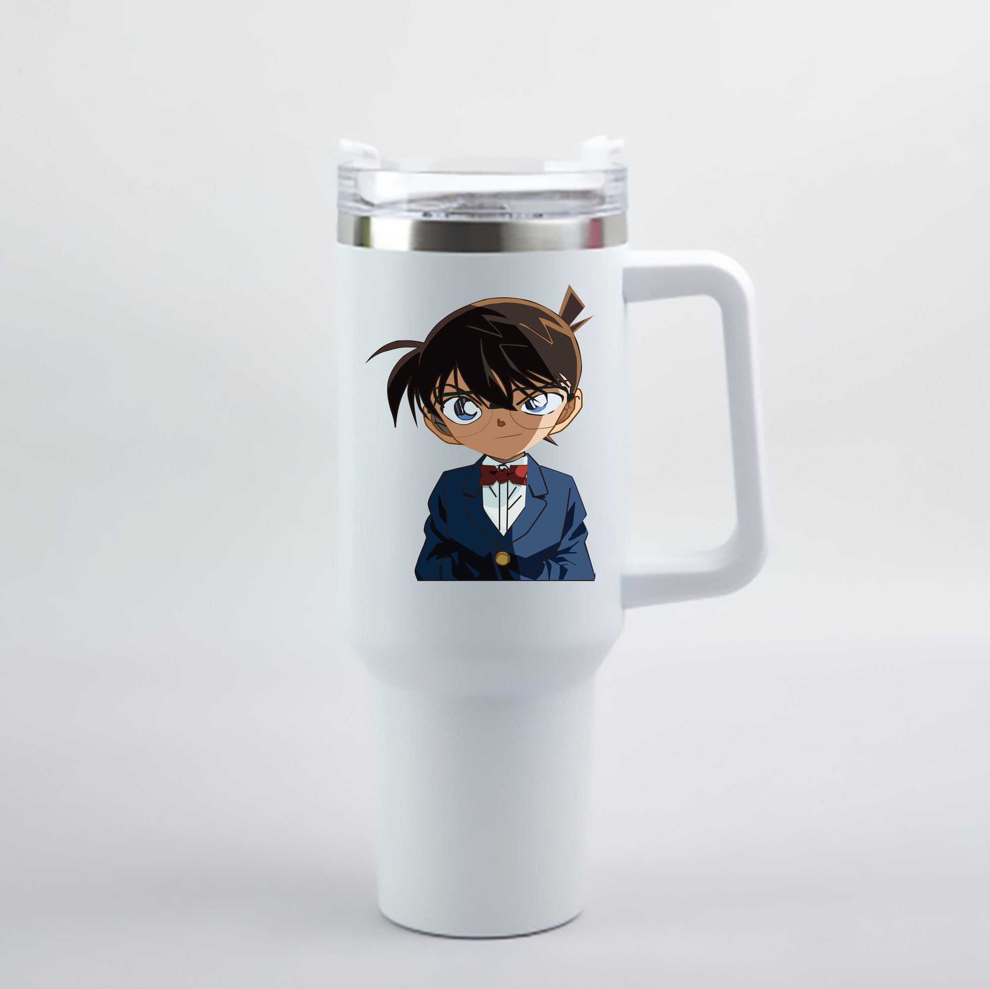 （画像用） 名探偵コナン 江戸川 コナン Detective Conan Conan Edogawa 1200mL車用タンブラー - クリスタルステッカー（プラスチックストロー付き）