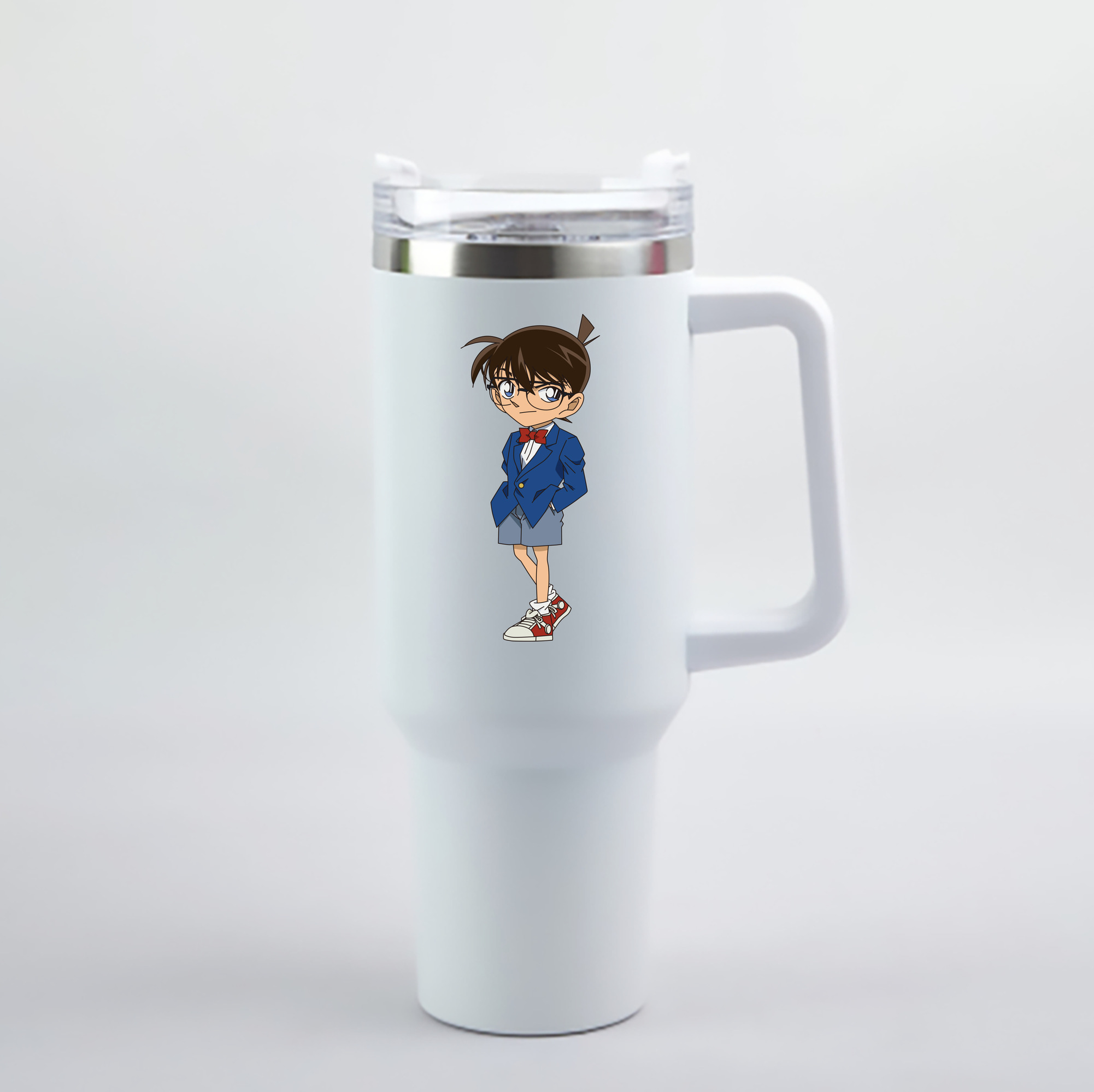 （画像用） 名探偵コナン 江戸川 コナン Detective Conan Conan Edogawa 1200mL車用タンブラー - クリスタルステッカー（プラスチックストロー付き）