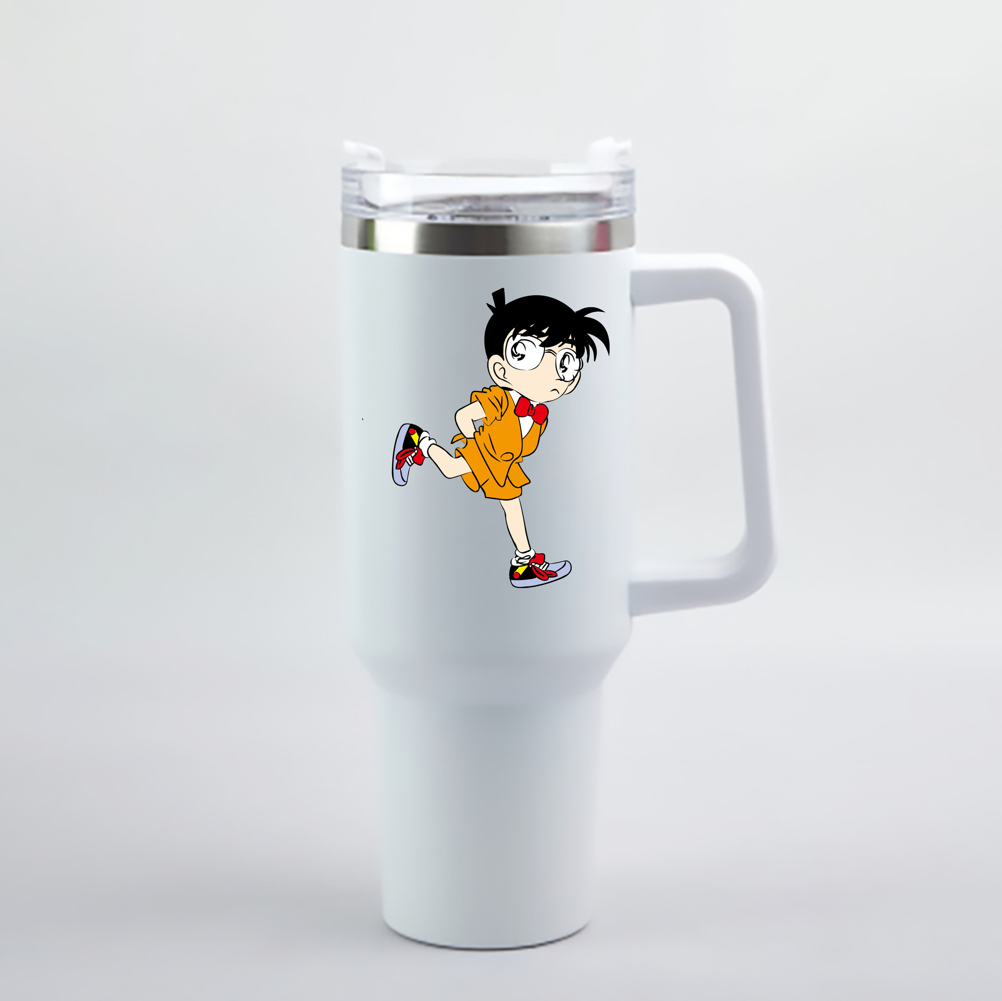 （画像用） 名探偵コナン 江戸川 コナン Detective Conan Conan Edogawa 1200mL車用タンブラー - クリスタルステッカー（プラスチックストロー付き）