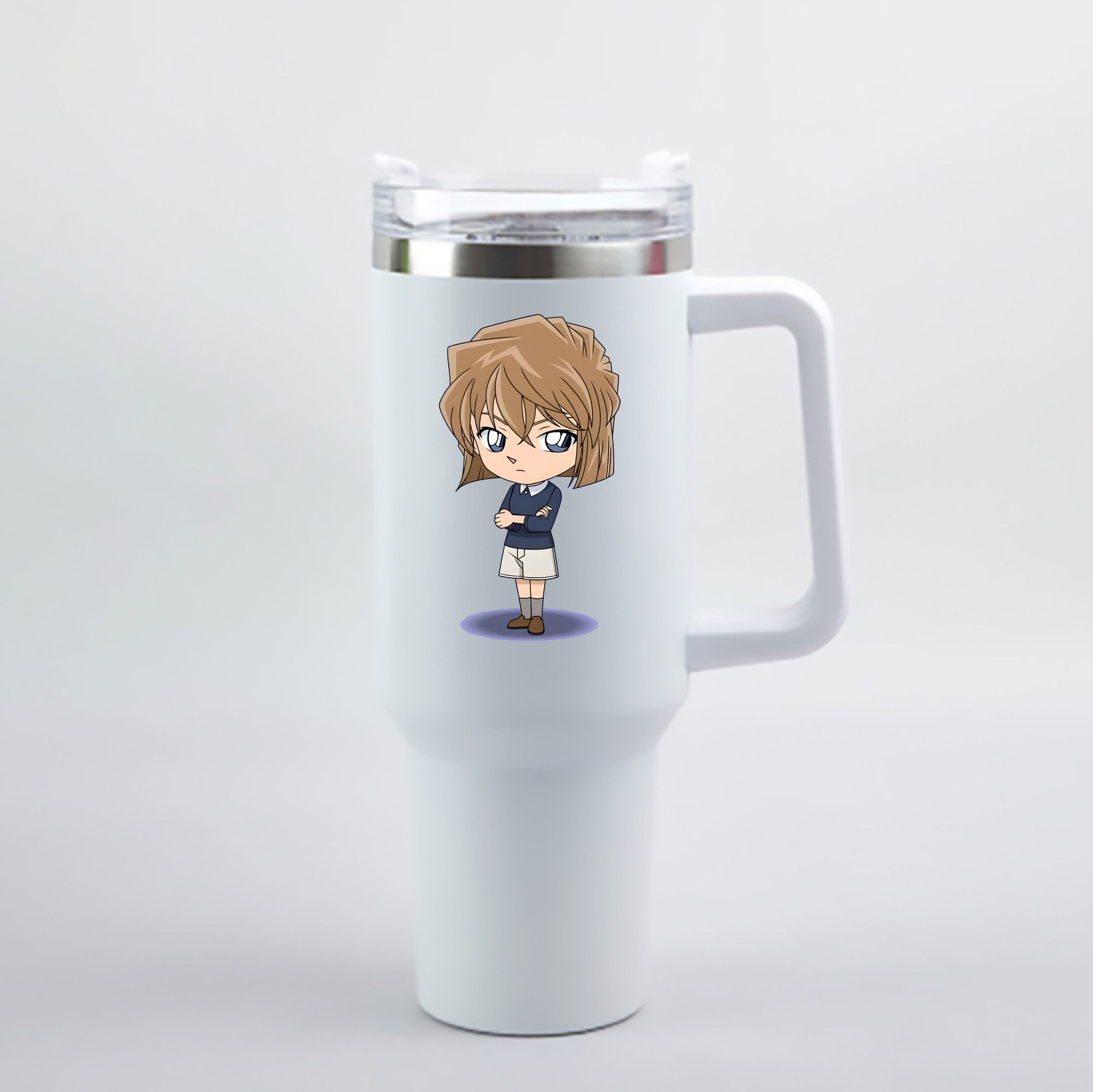（画像用） 名探偵コナン 灰原 哀 はいばら あい Detective Conan Anita Hailey、Vi Graythorn Haibara Ai 1200mL車用タンブラー - クリスタルステッカー（プラスチックストロー付き）