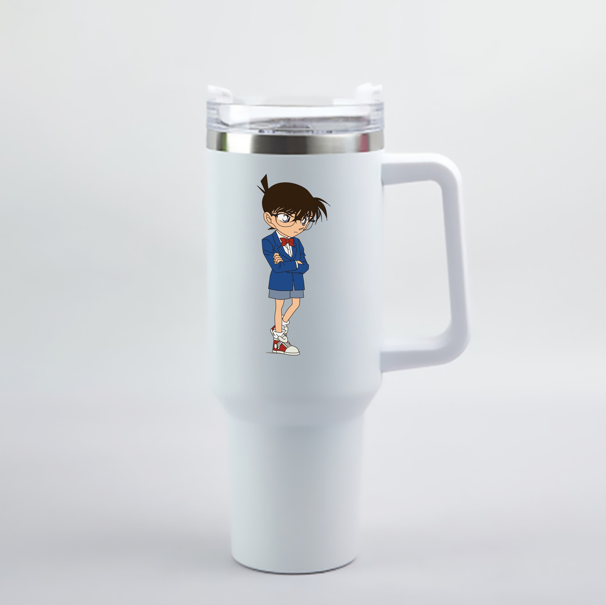 （画像用） 名探偵コナン 江戸川 コナン Detective Conan Conan Edogawa 1200mL車用タンブラー - クリスタルステッカー（プラスチックストロー付き）