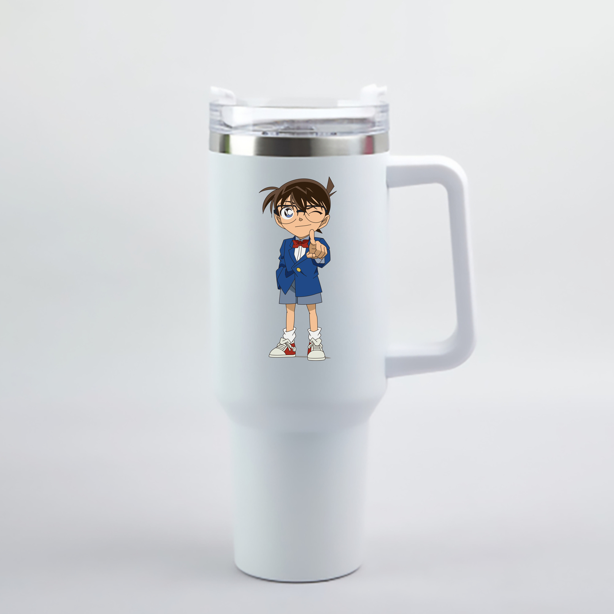 （画像用） 名探偵コナン 江戸川 コナン Detective Conan Conan Edogawa 1200mL車用タンブラー - クリスタルステッカー（プラスチックストロー付き）